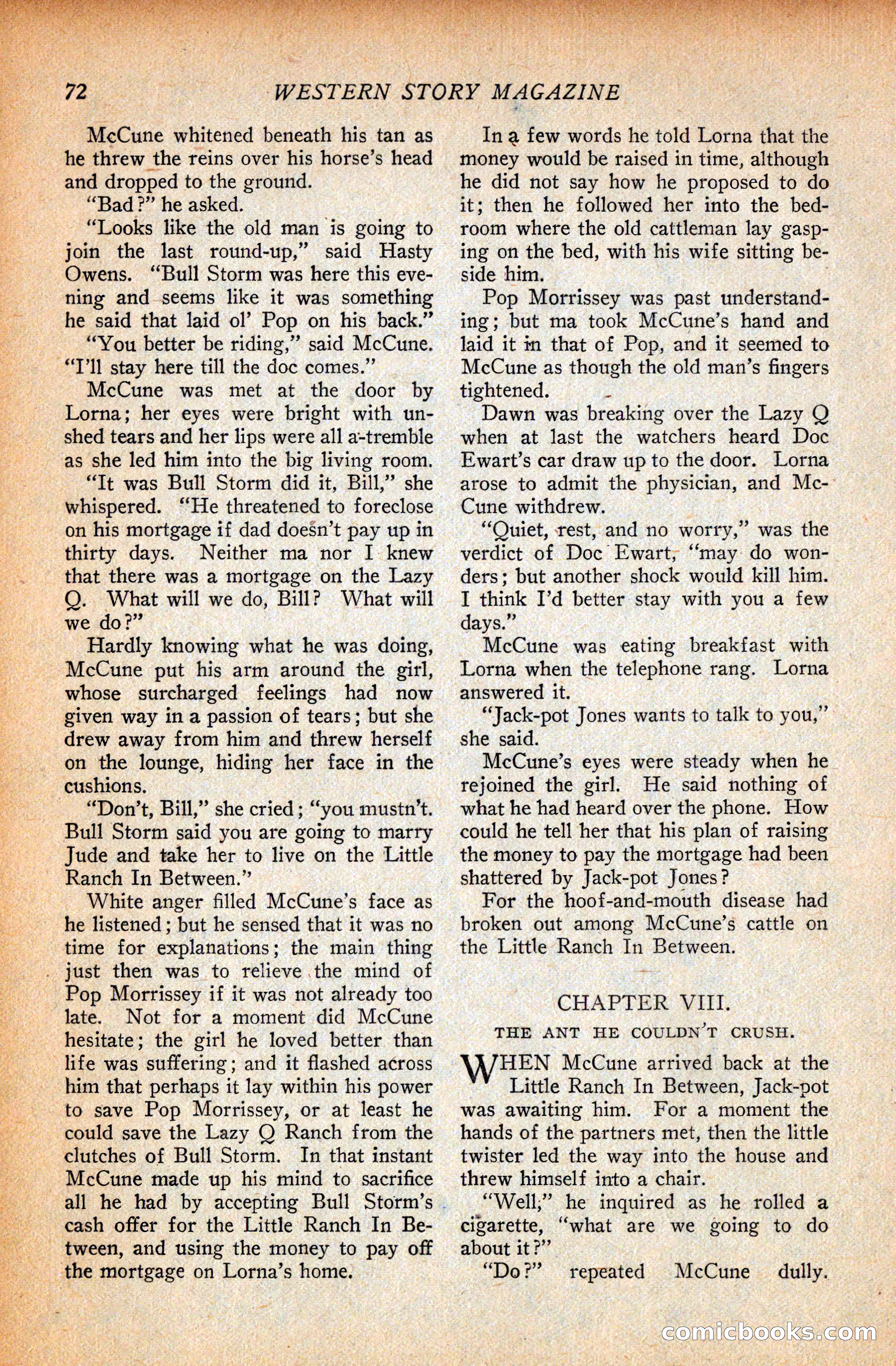 Western Story Magazine, September 11, 1926 — page 74 of 148