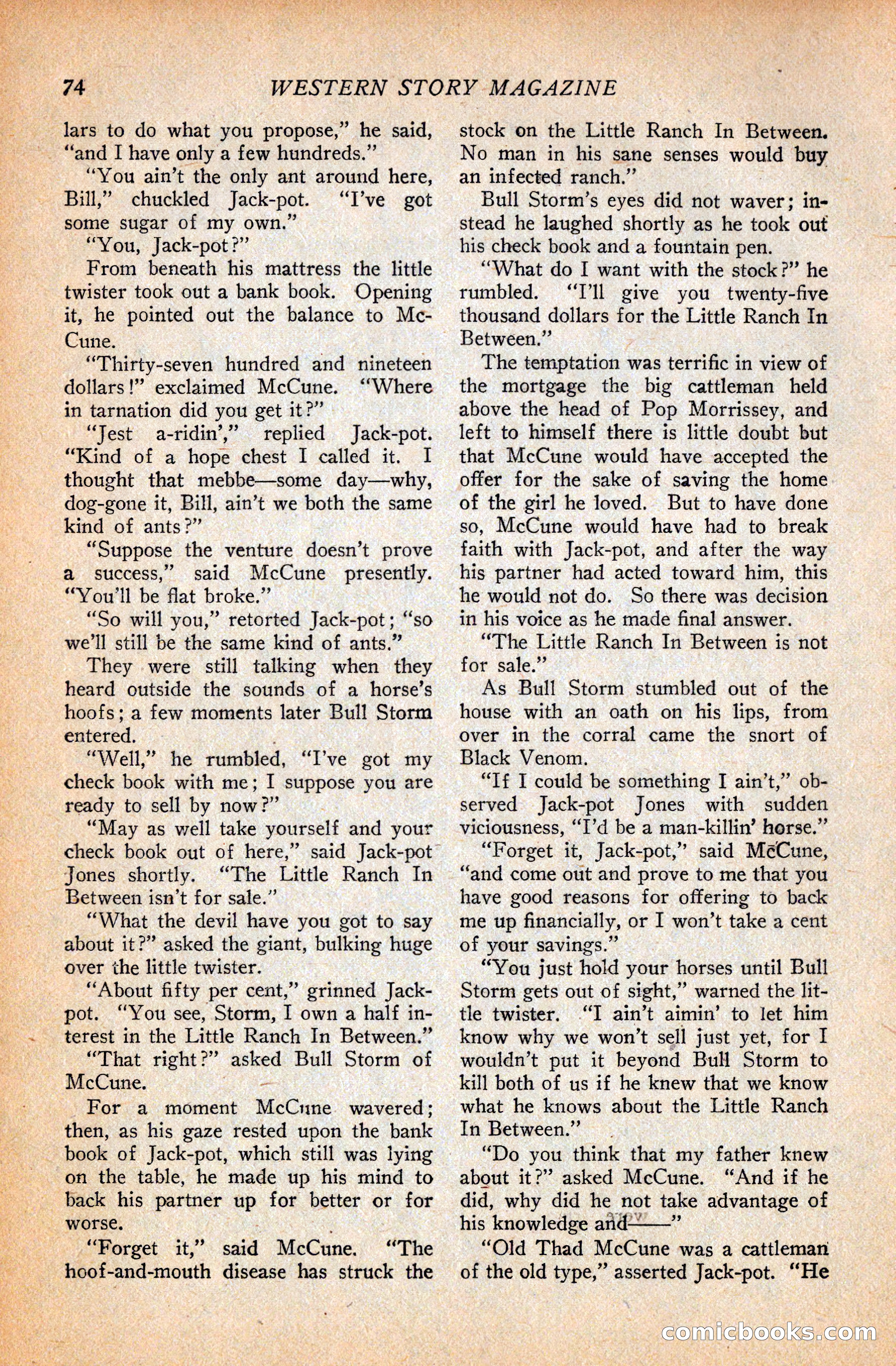 Western Story Magazine, September 11, 1926 — page 76 of 148