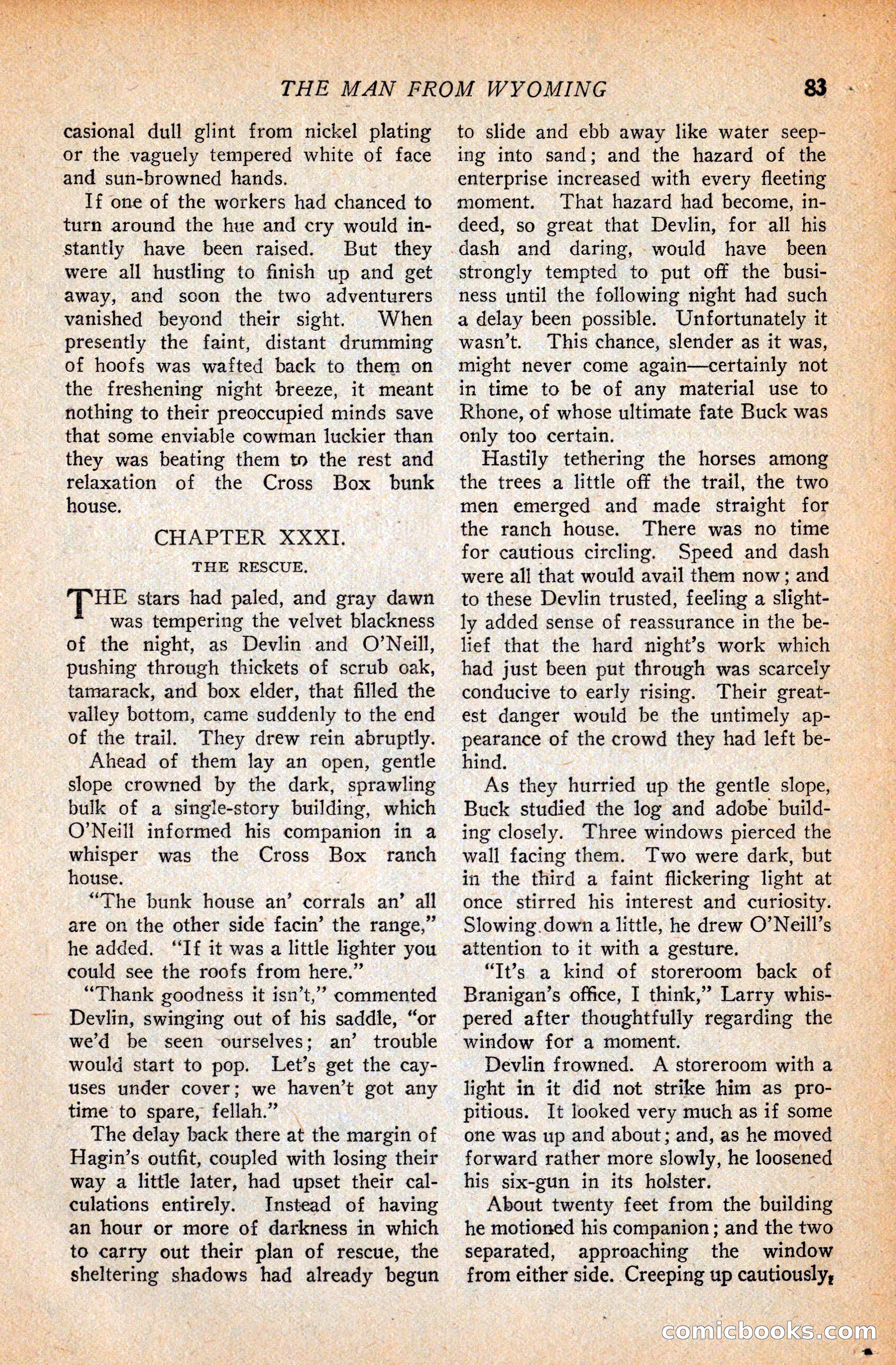 Western Story Magazine, September 11, 1926 — page 85 of 148