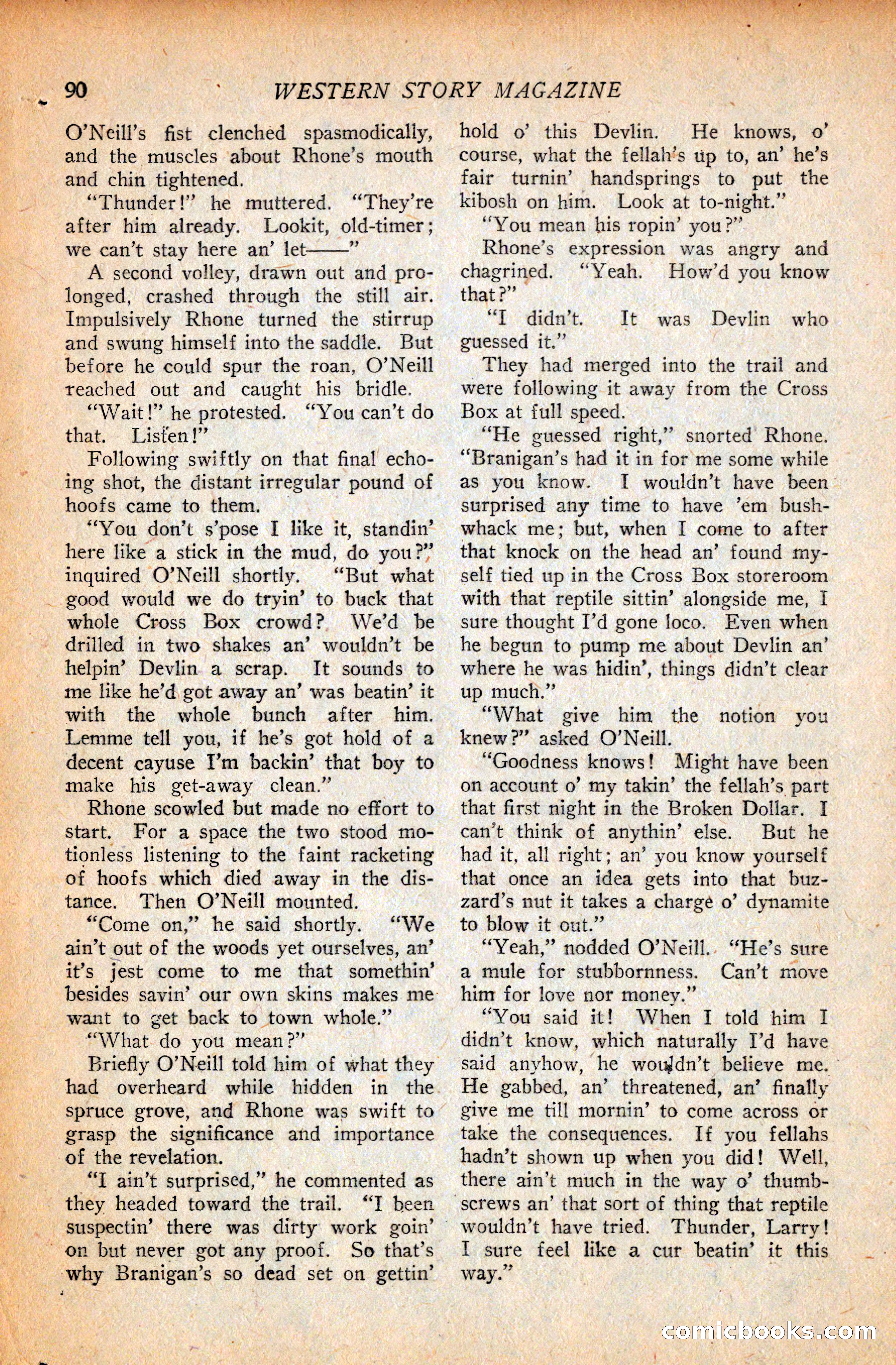 Western Story Magazine, September 11, 1926 — page 92 of 148