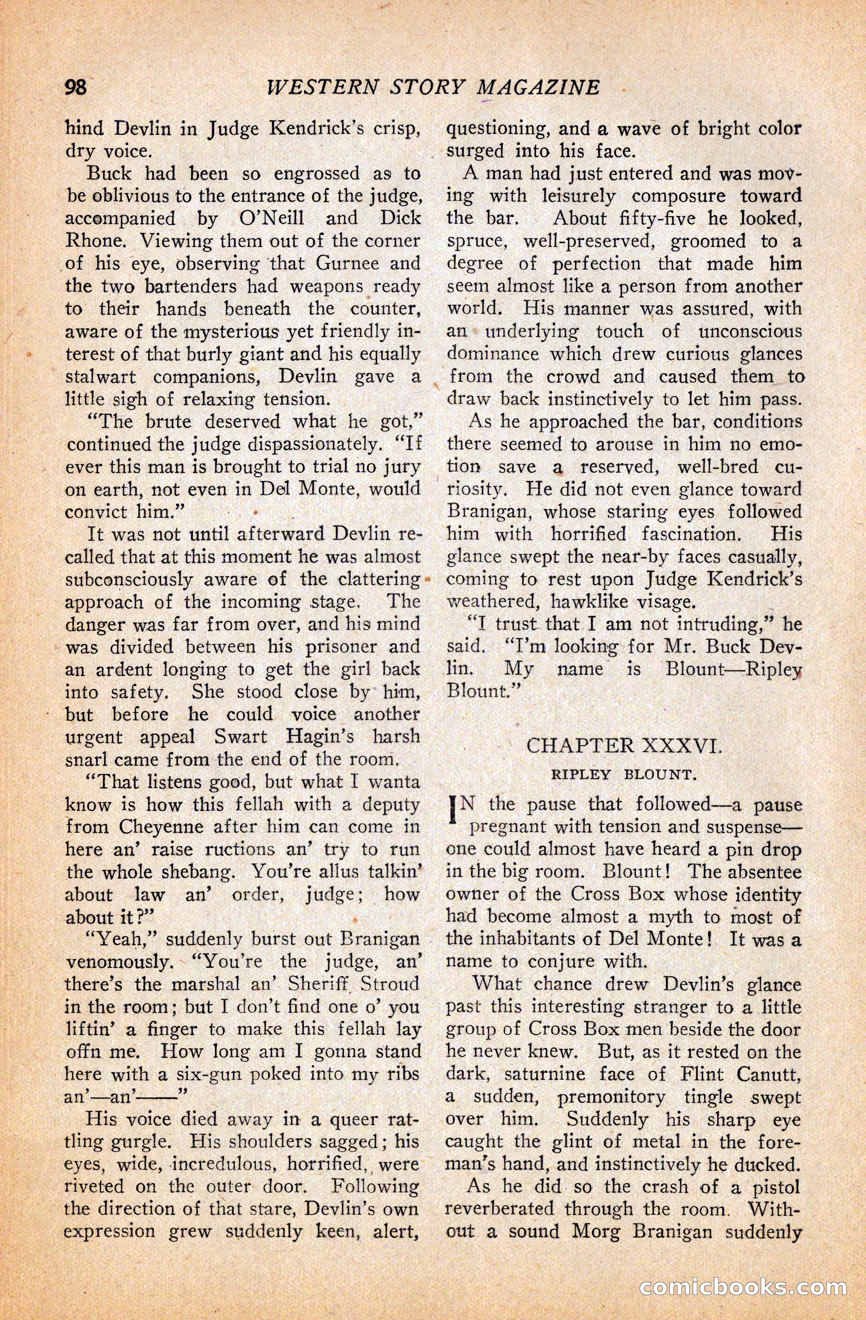 Western Story Magazine, September 11, 1926 — page 100 of 148