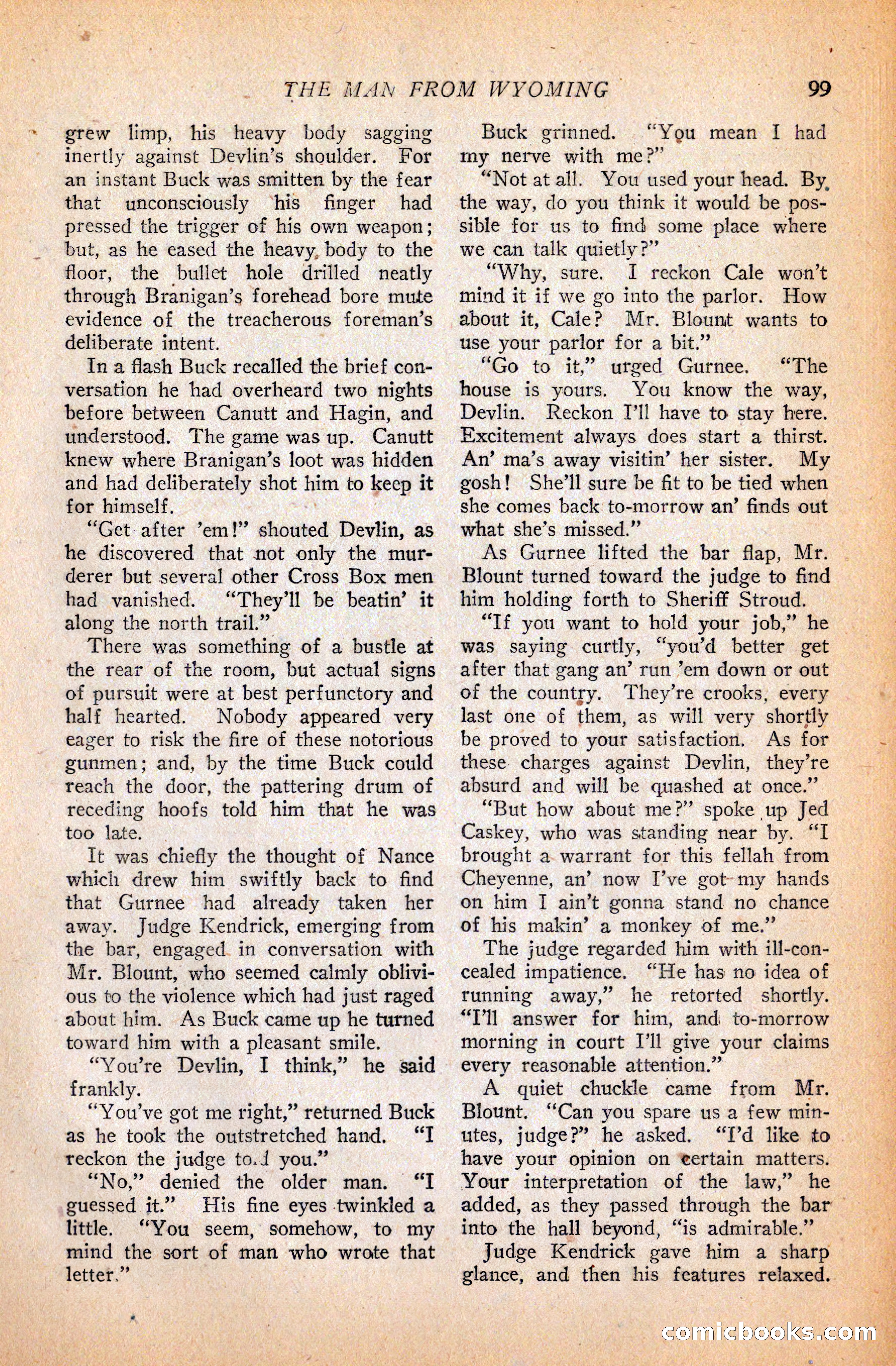 Western Story Magazine, September 11, 1926 — page 101 of 148