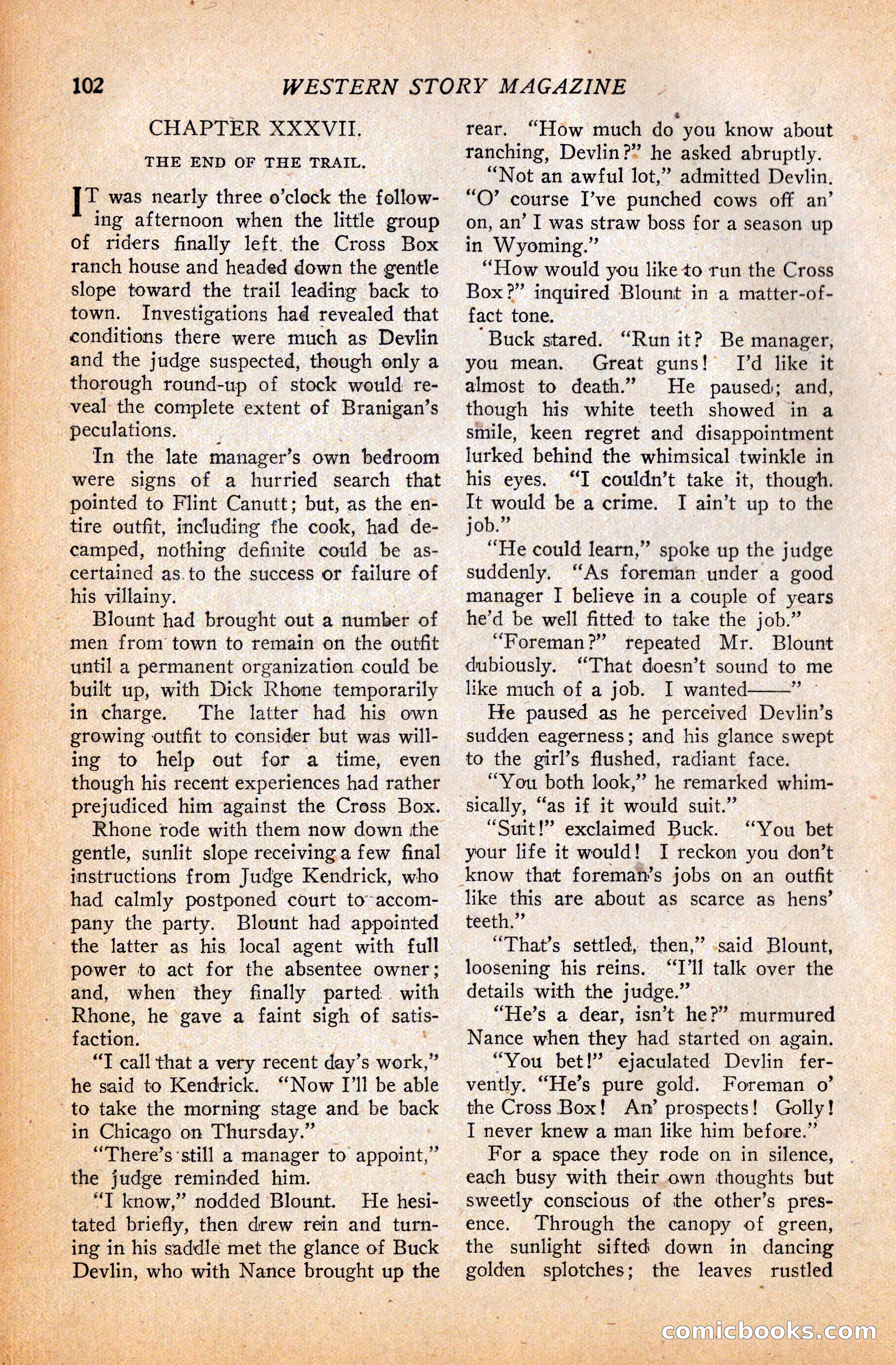 Western Story Magazine, September 11, 1926 — page 104 of 148