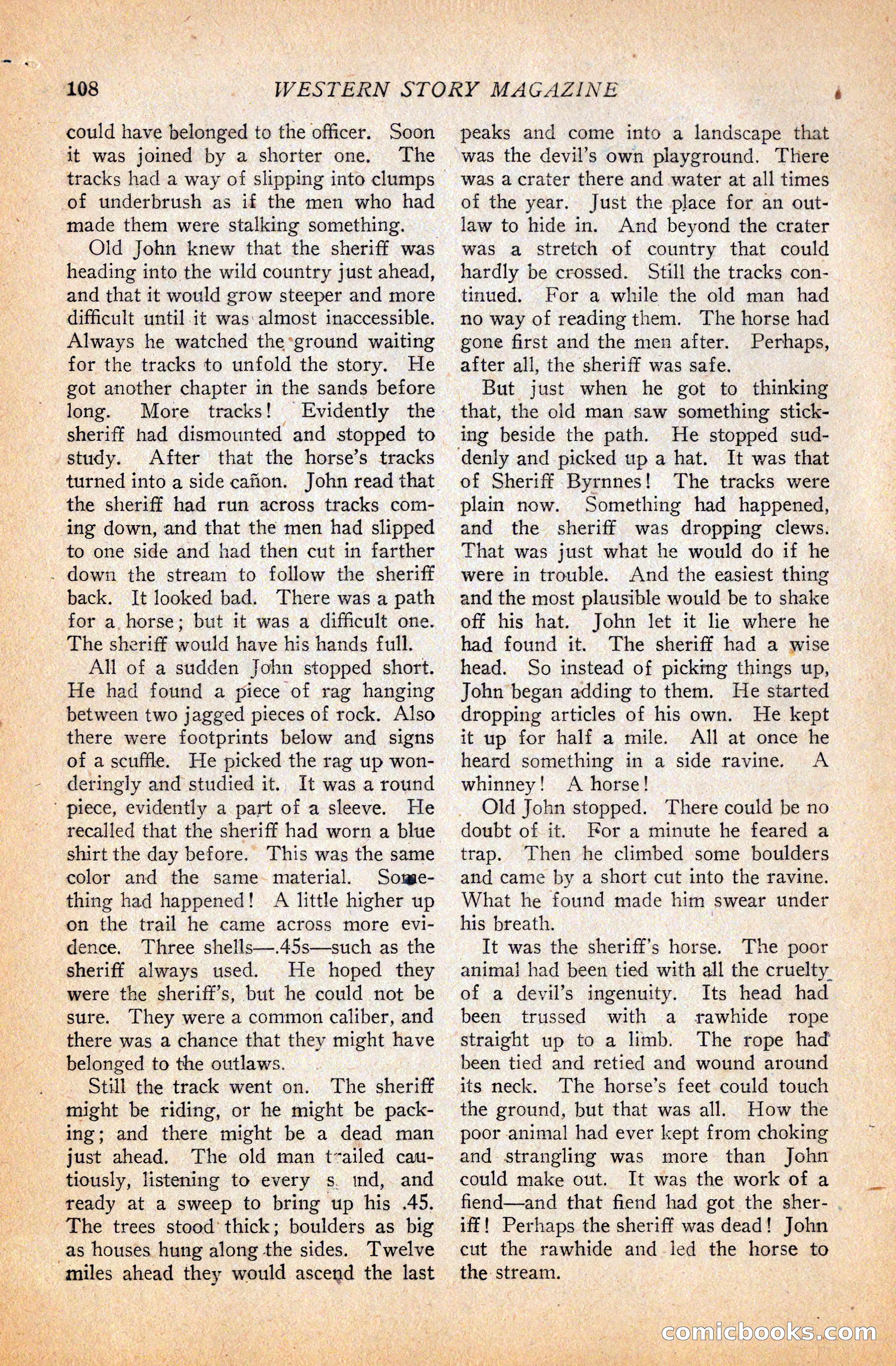 Western Story Magazine, September 11, 1926 — page 110 of 148
