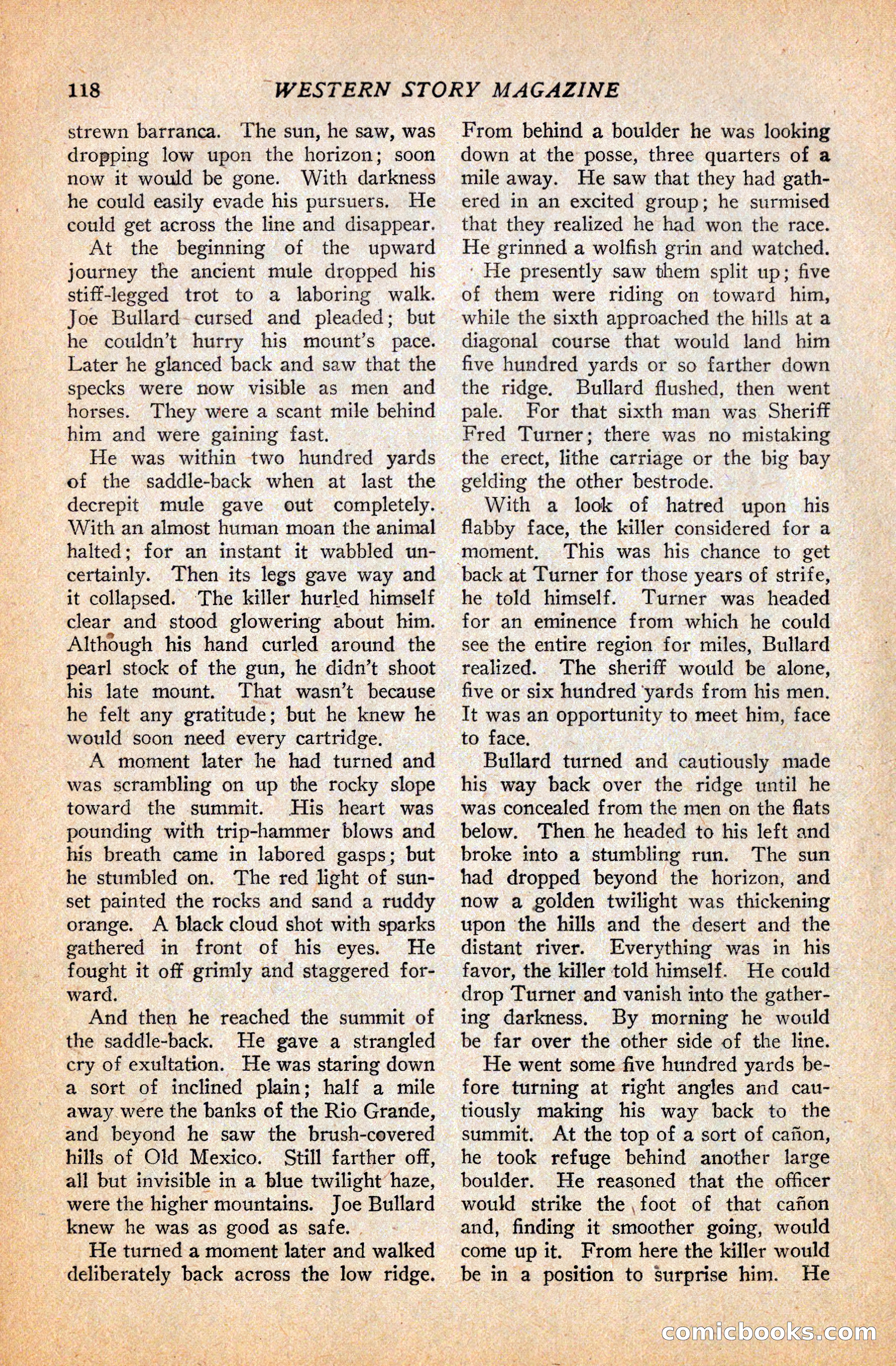 Western Story Magazine, September 11, 1926 — page 120 of 148