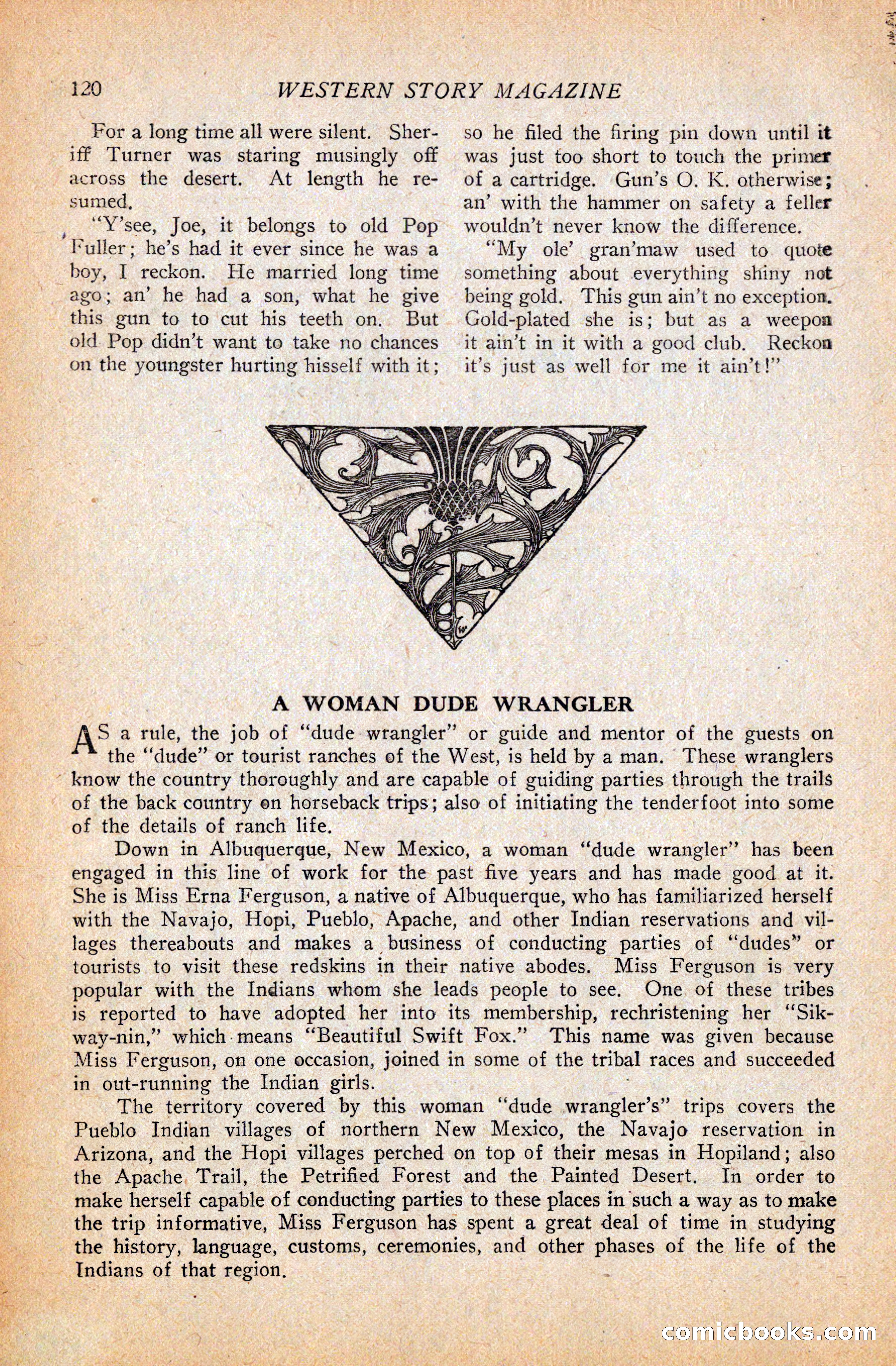 Western Story Magazine, September 11, 1926 — page 122 of 148