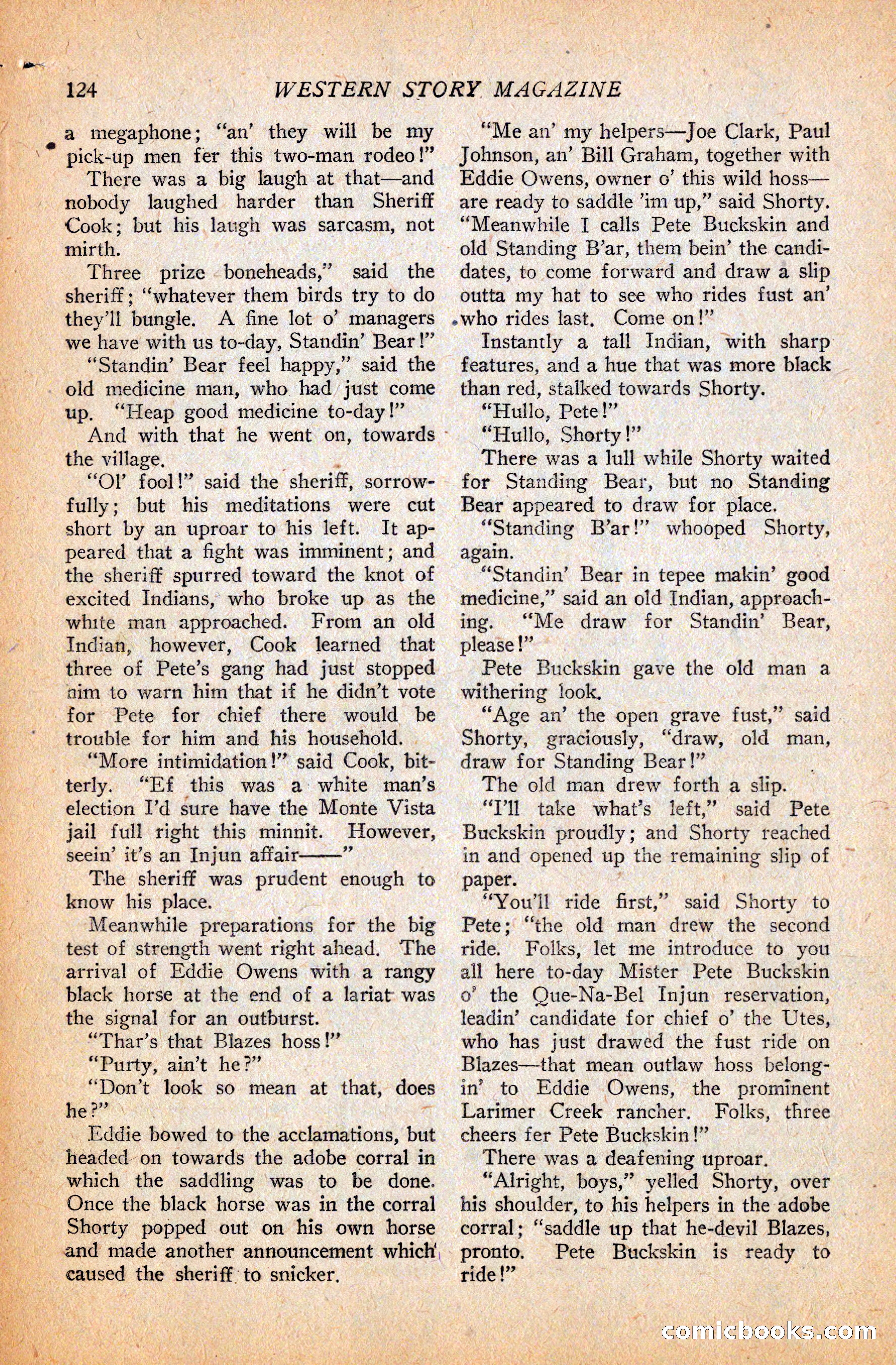 Western Story Magazine, September 11, 1926 — page 126 of 148