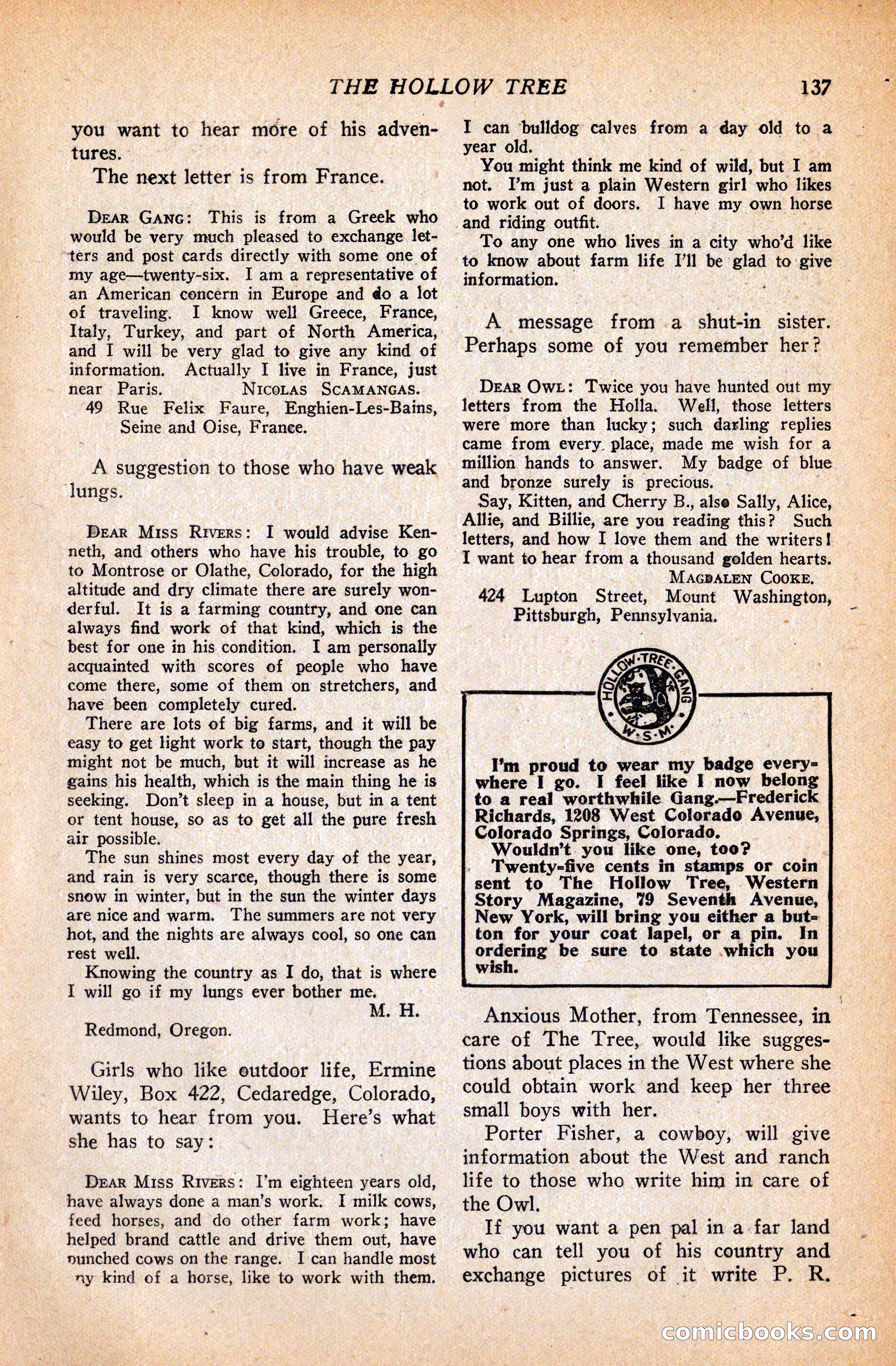 Western Story Magazine, September 11, 1926 — page 139 of 148