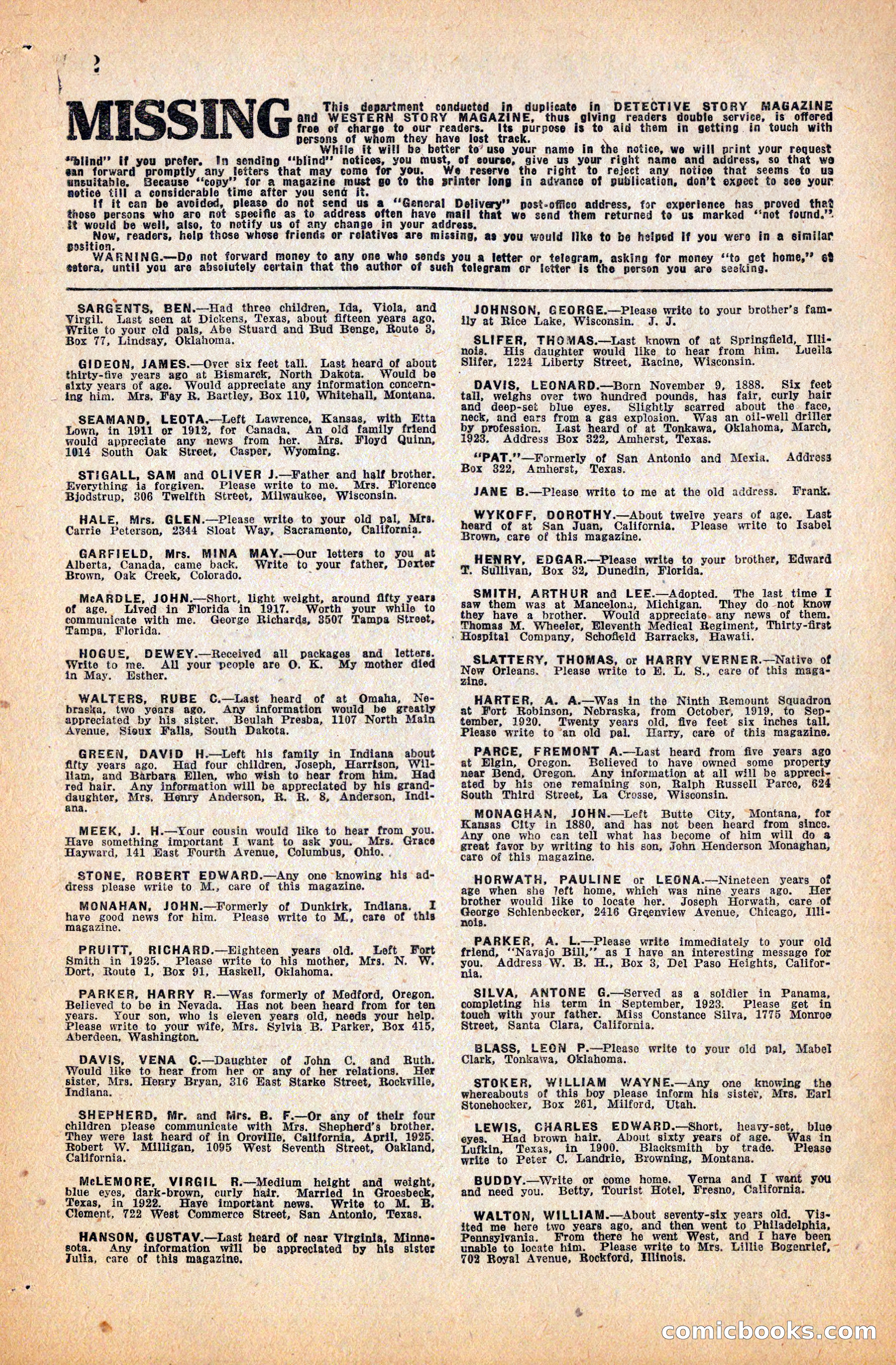 Western Story Magazine, September 11, 1926 — page 144 of 148
