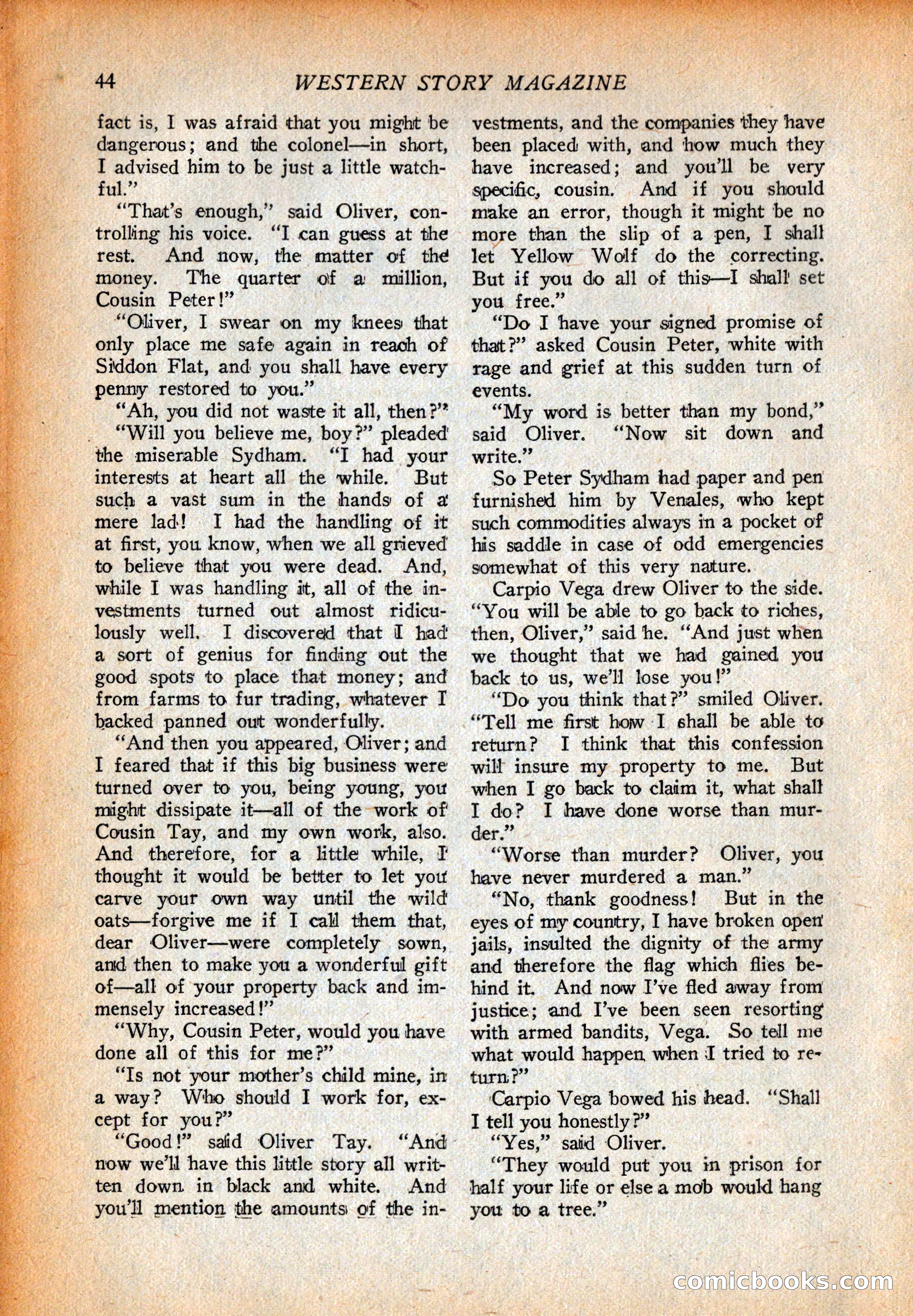 Western Story Magazine, October 2, 1926 — page 46 of 172