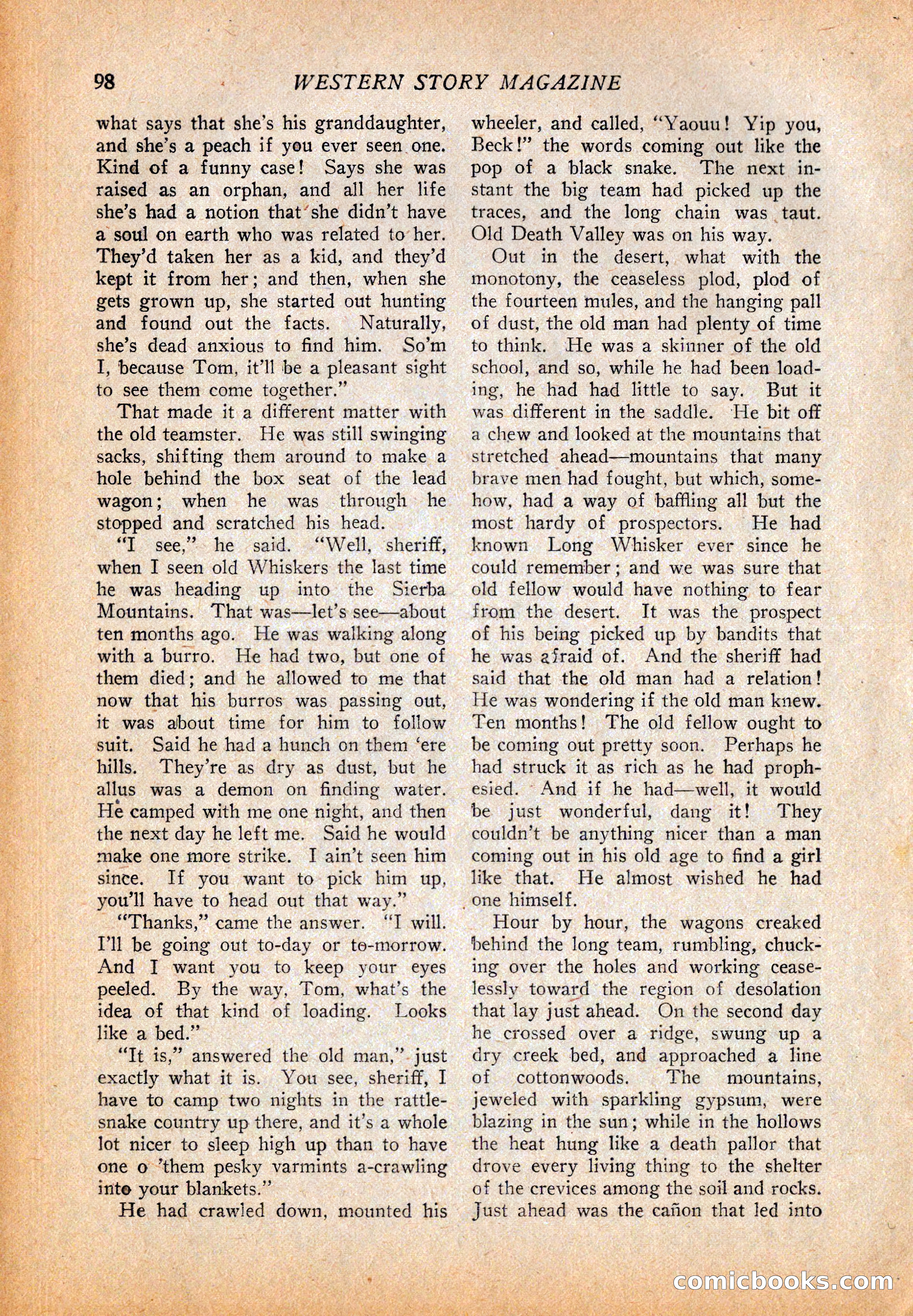 Western Story Magazine, October 2, 1926 — page 100 of 172