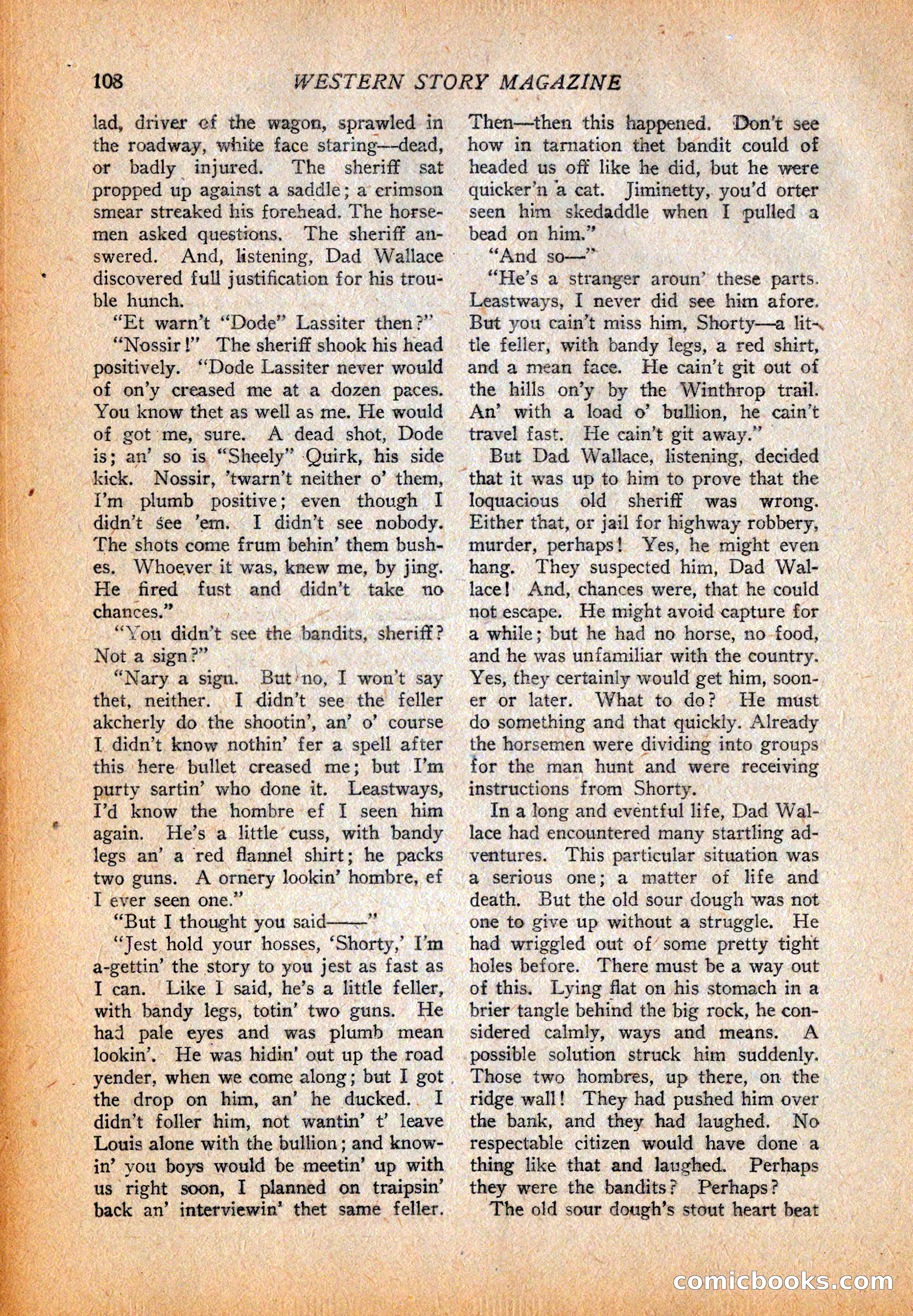 Western Story Magazine, October 2, 1926 — page 110 of 172