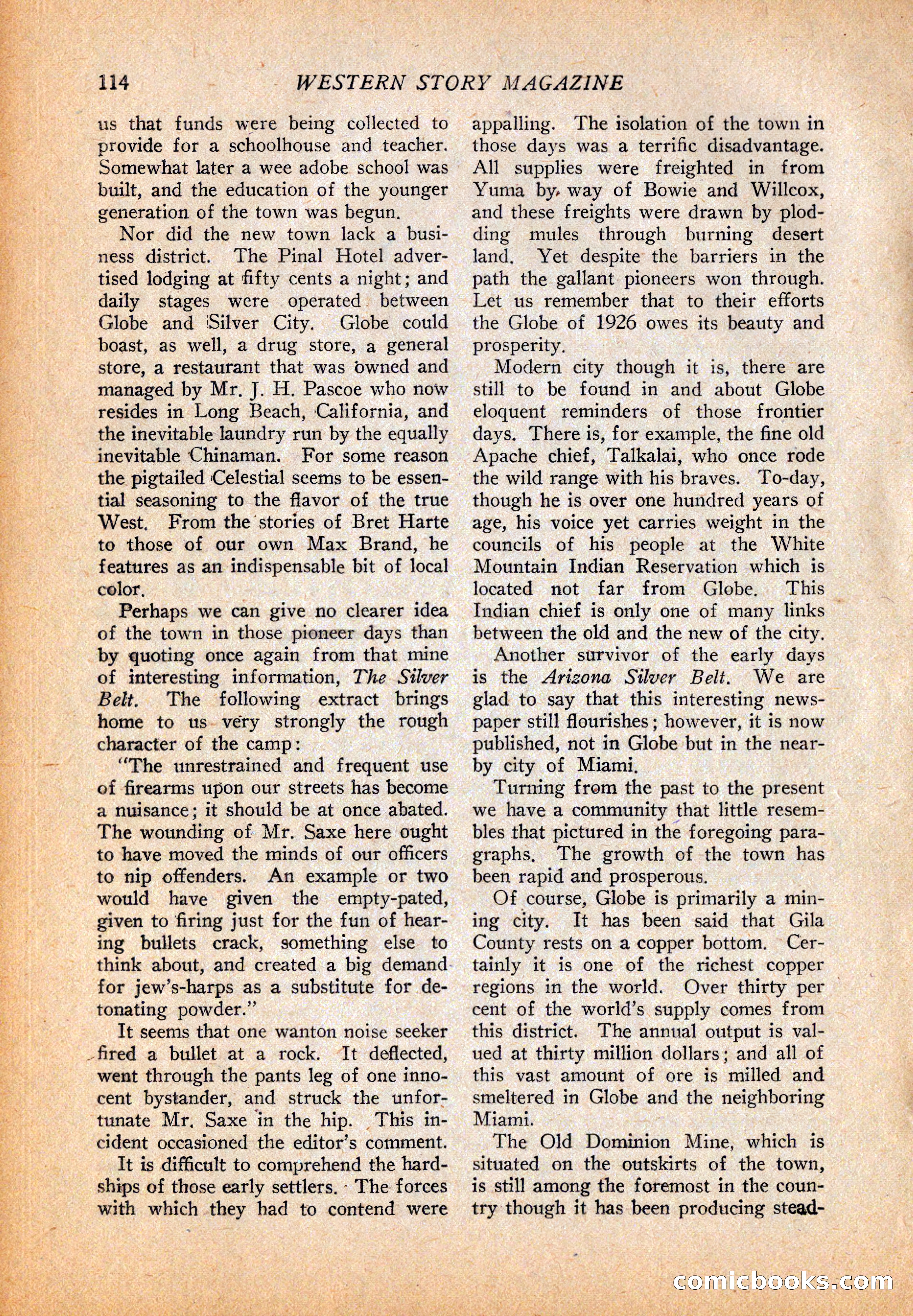 Western Story Magazine, October 2, 1926 — page 116 of 172