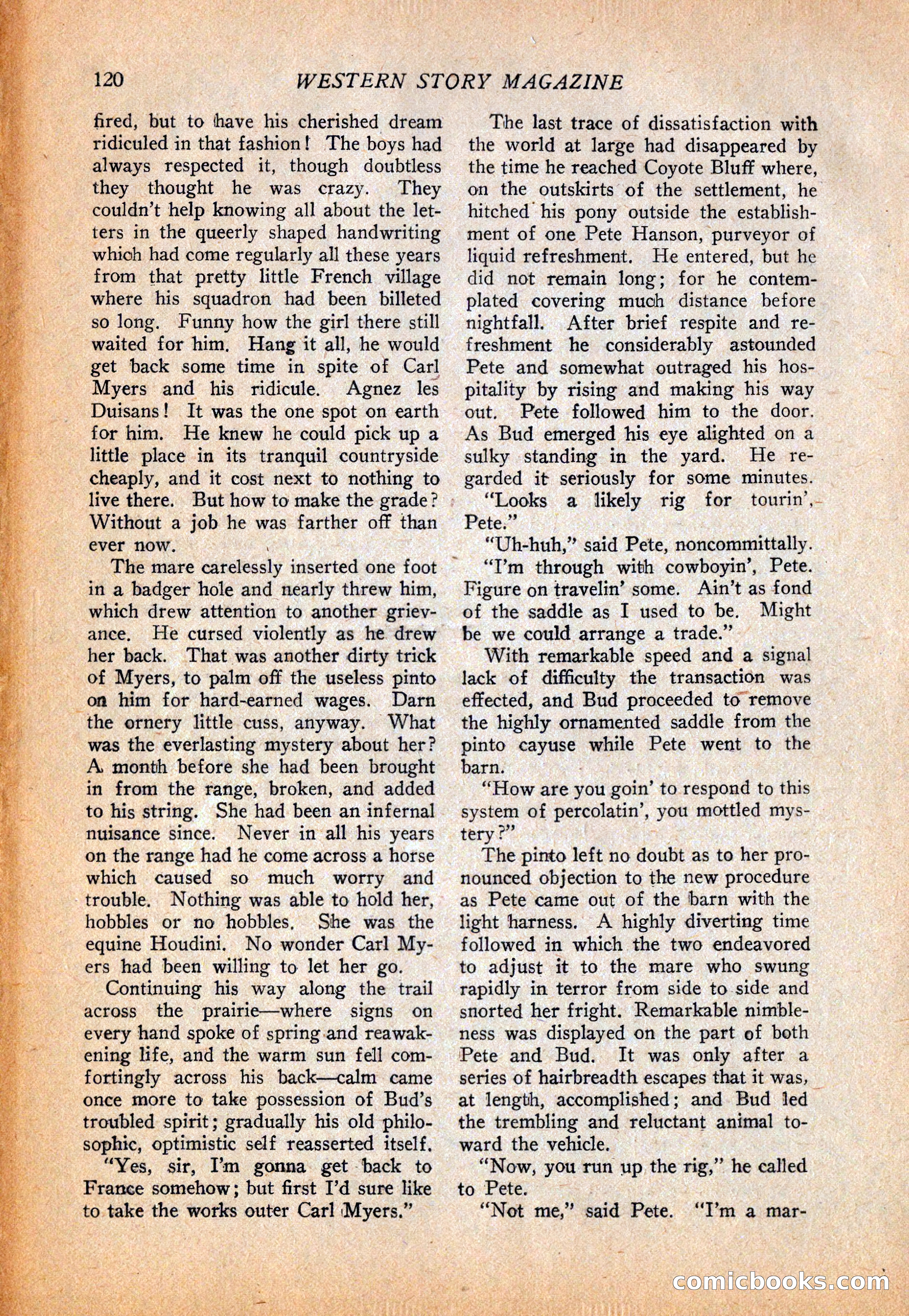 Western Story Magazine, October 2, 1926 — page 122 of 172