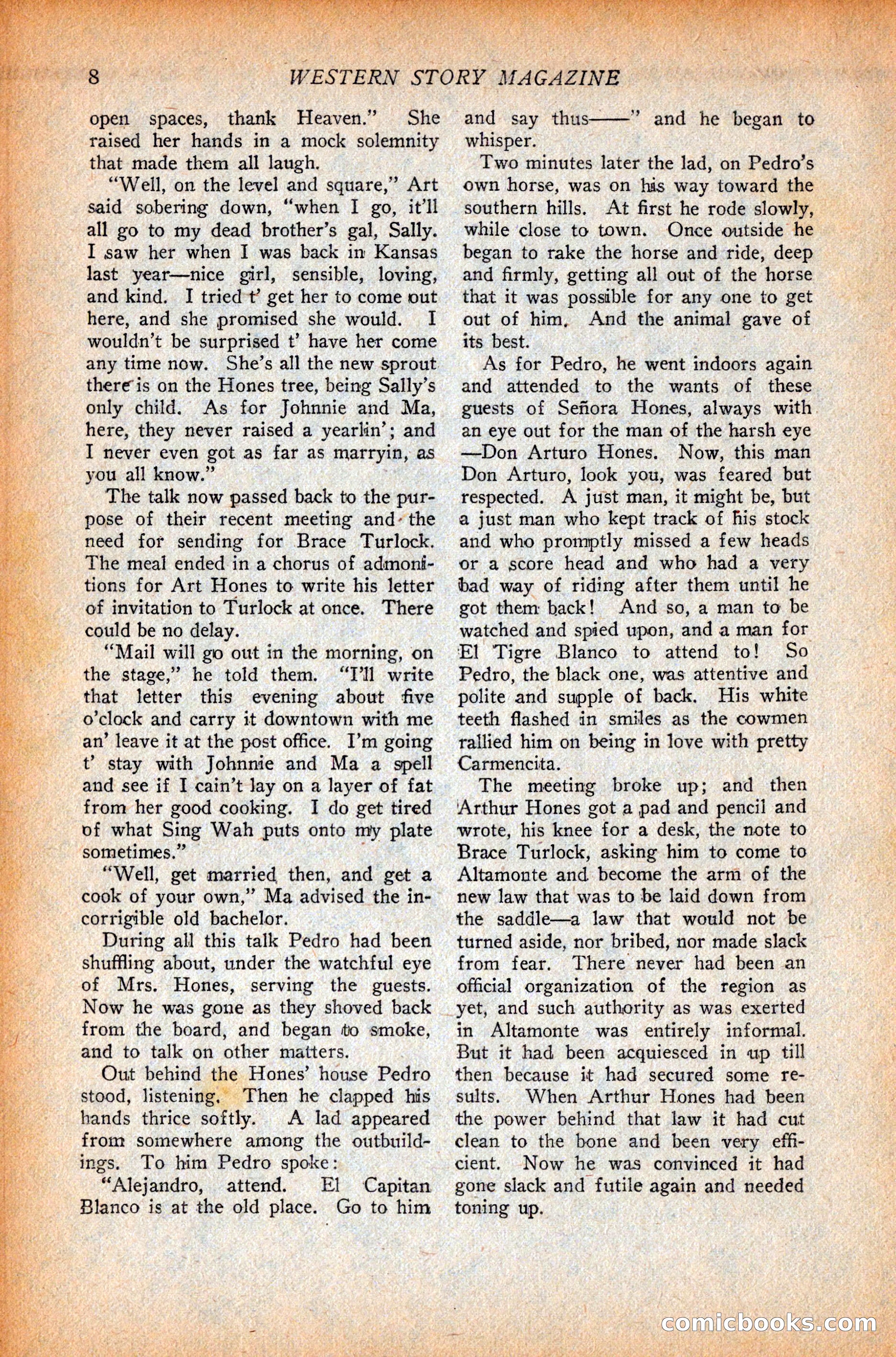 Western Story Magazine, October 9, 1926 — page 10 of 148