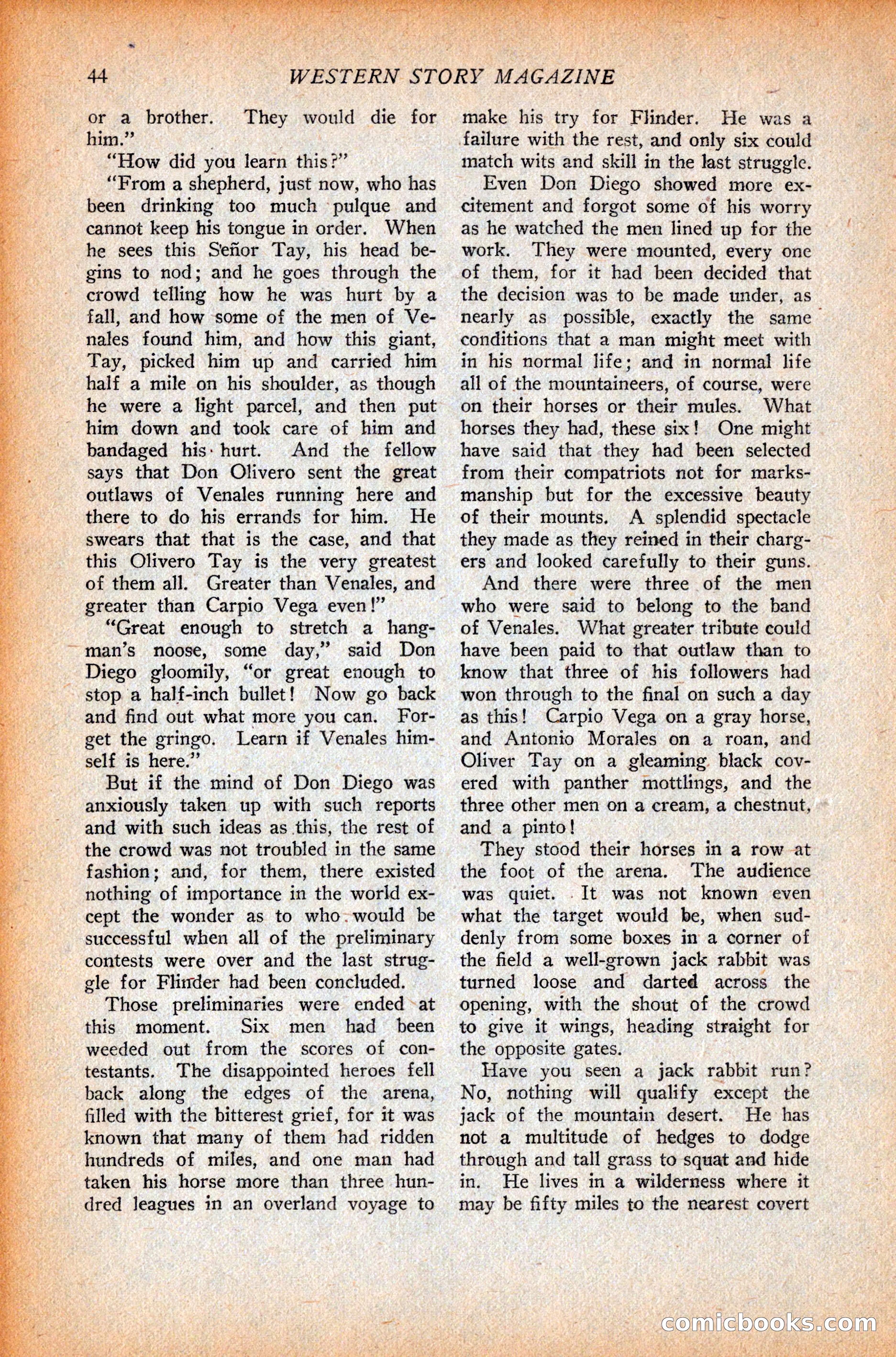Western Story Magazine, October 9, 1926 — page 46 of 148