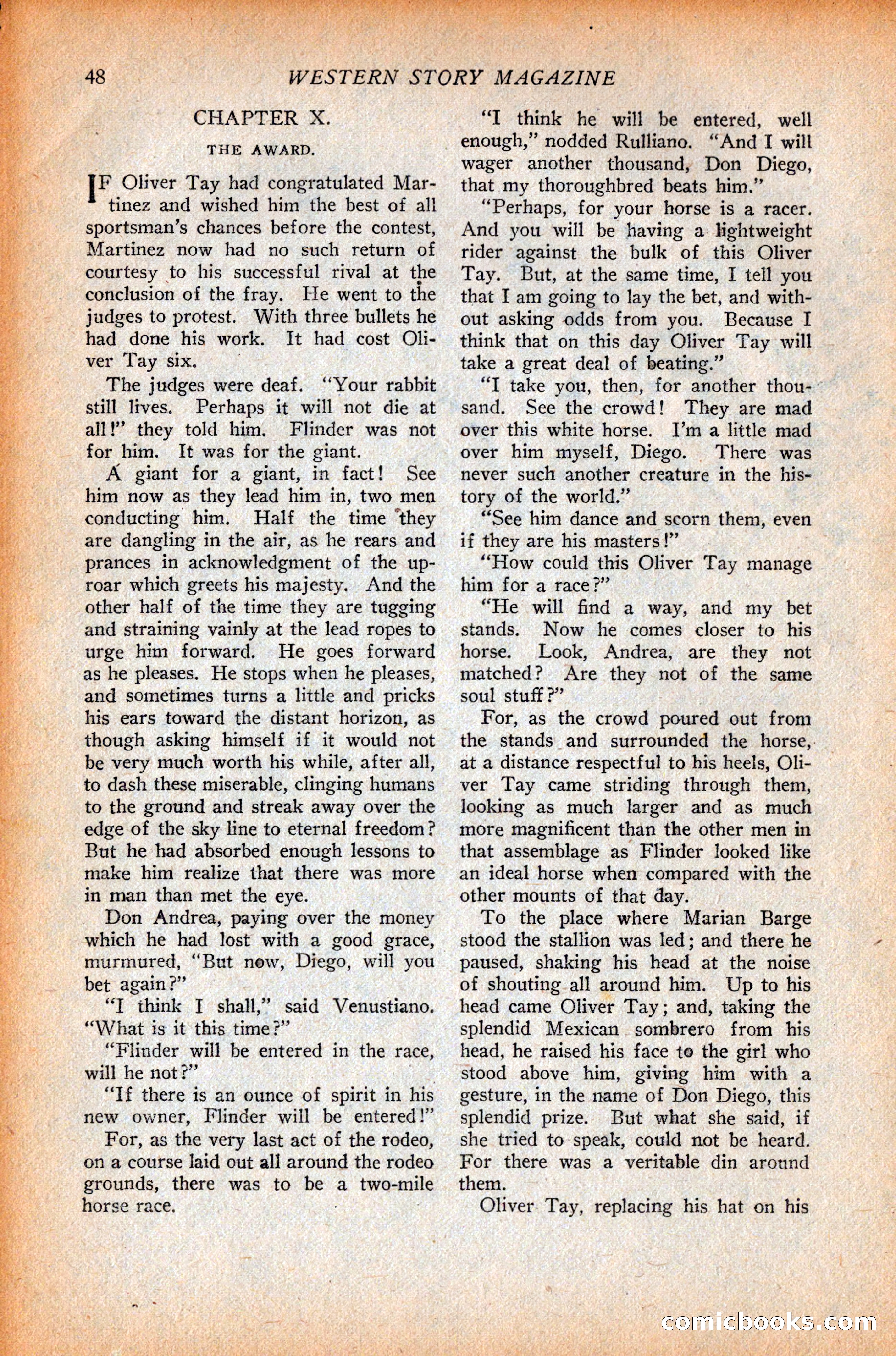 Western Story Magazine, October 9, 1926 — page 50 of 148