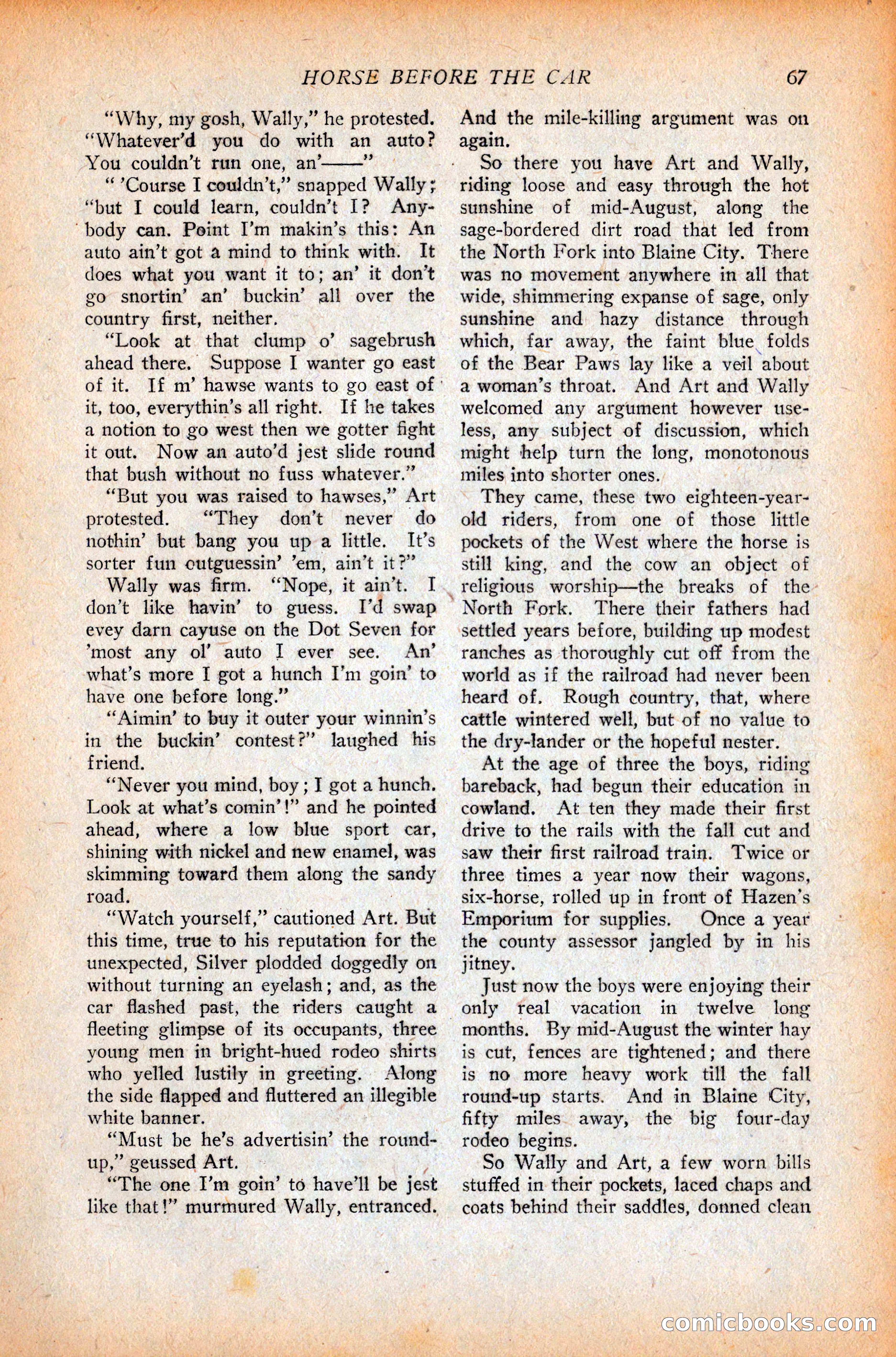 Western Story Magazine, October 9, 1926 — page 69 of 148