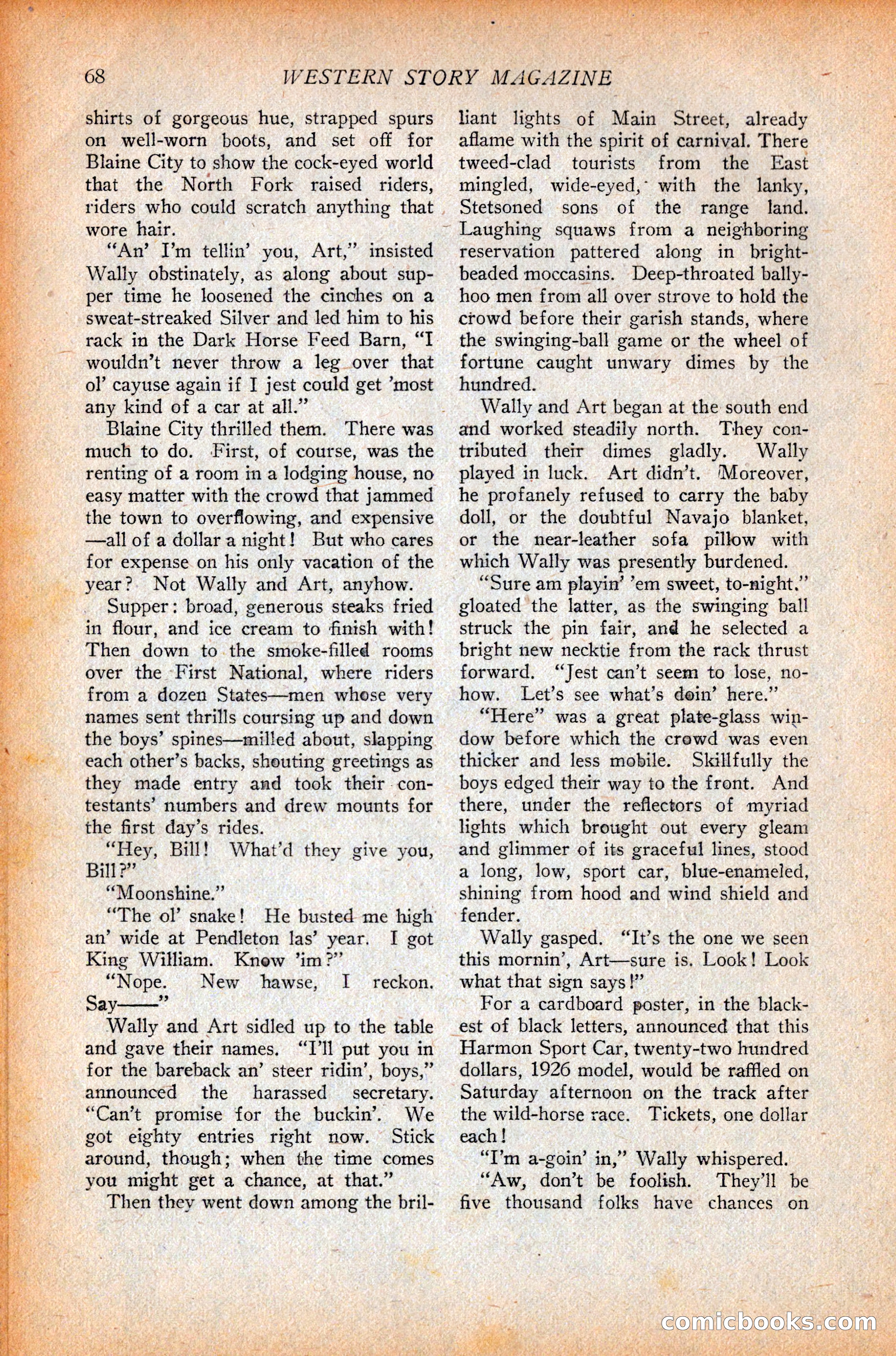 Western Story Magazine, October 9, 1926 — page 70 of 148