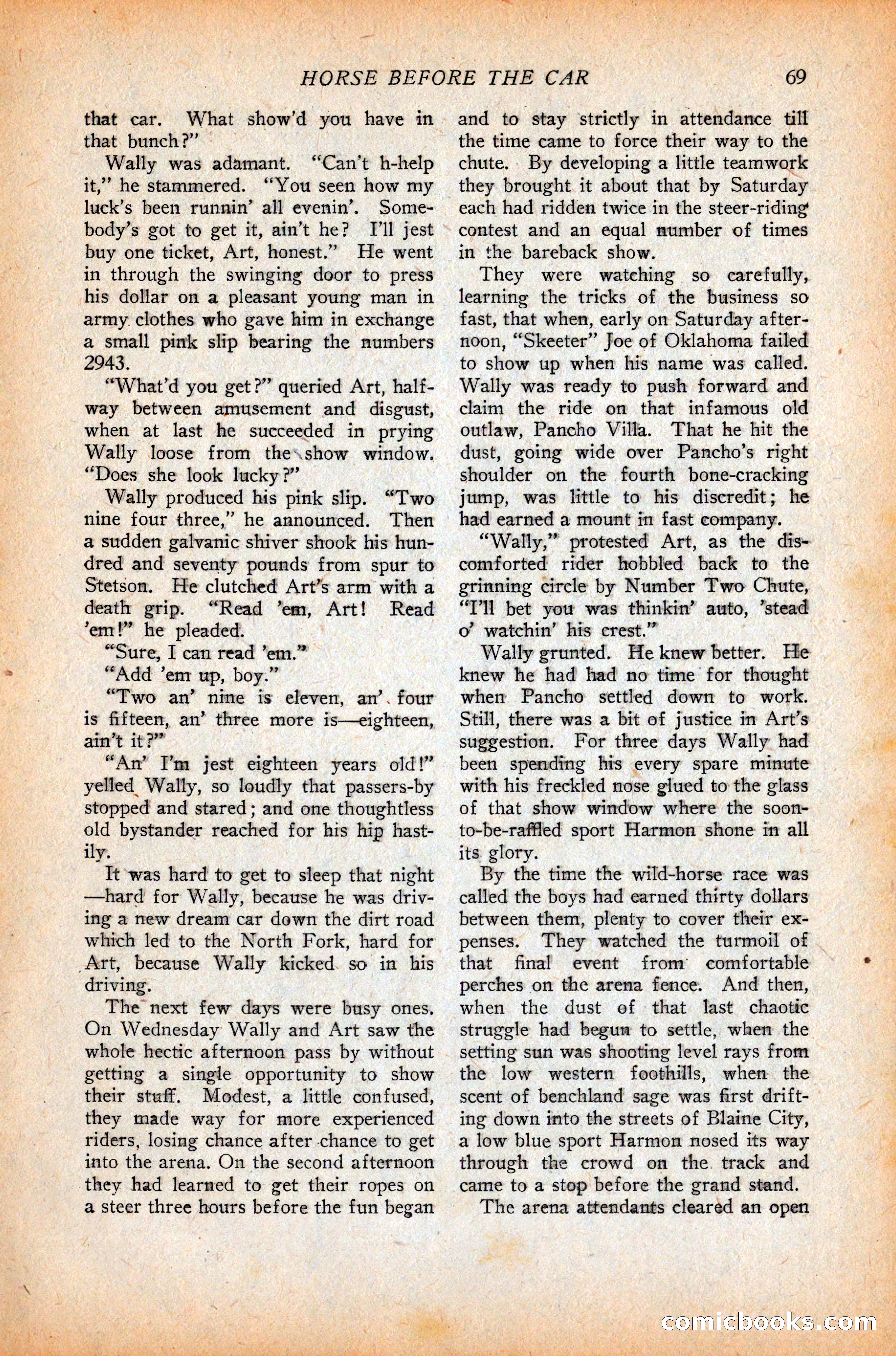 Western Story Magazine, October 9, 1926 — page 71 of 148