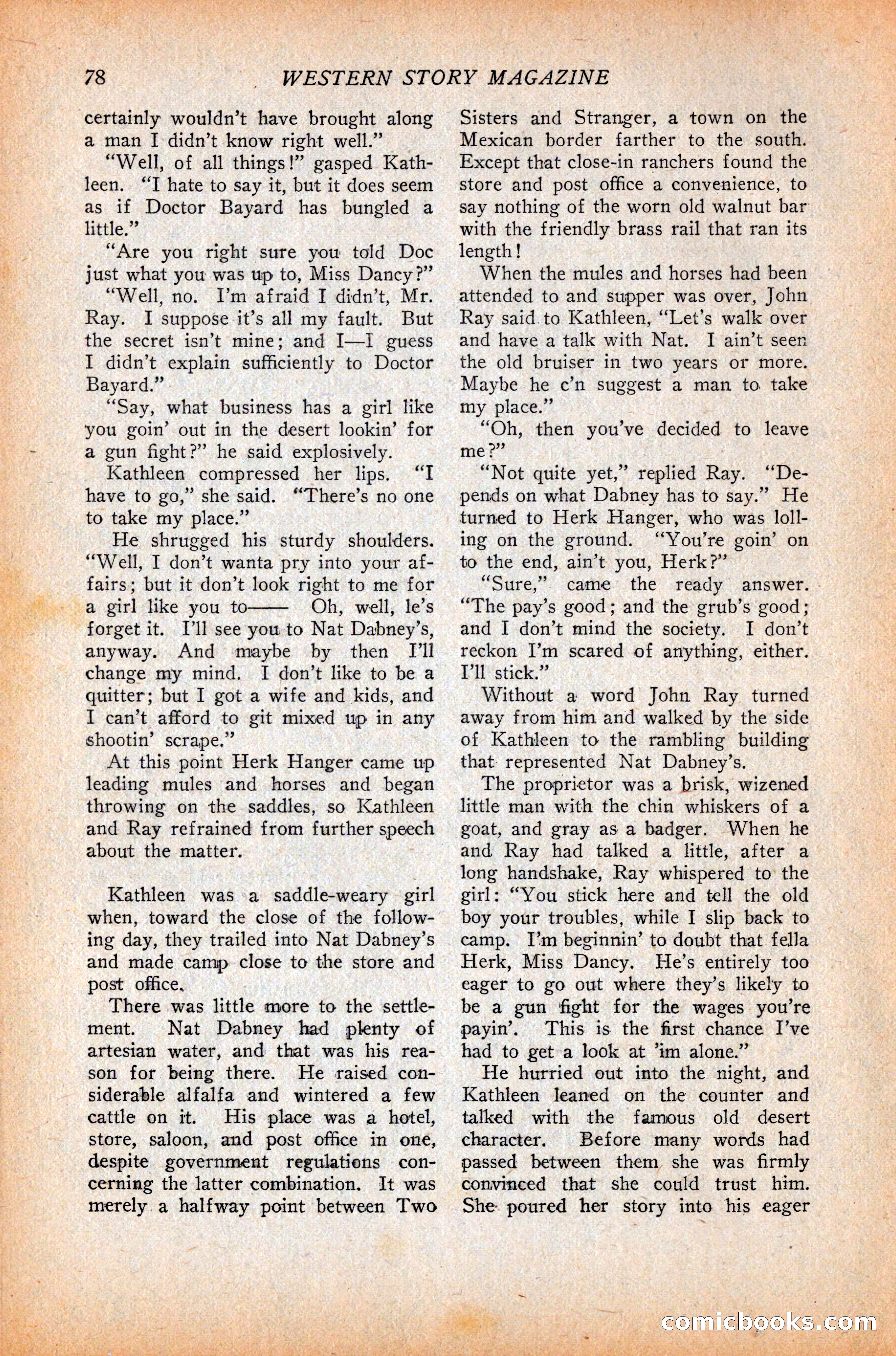 Western Story Magazine, October 9, 1926 — page 80 of 148