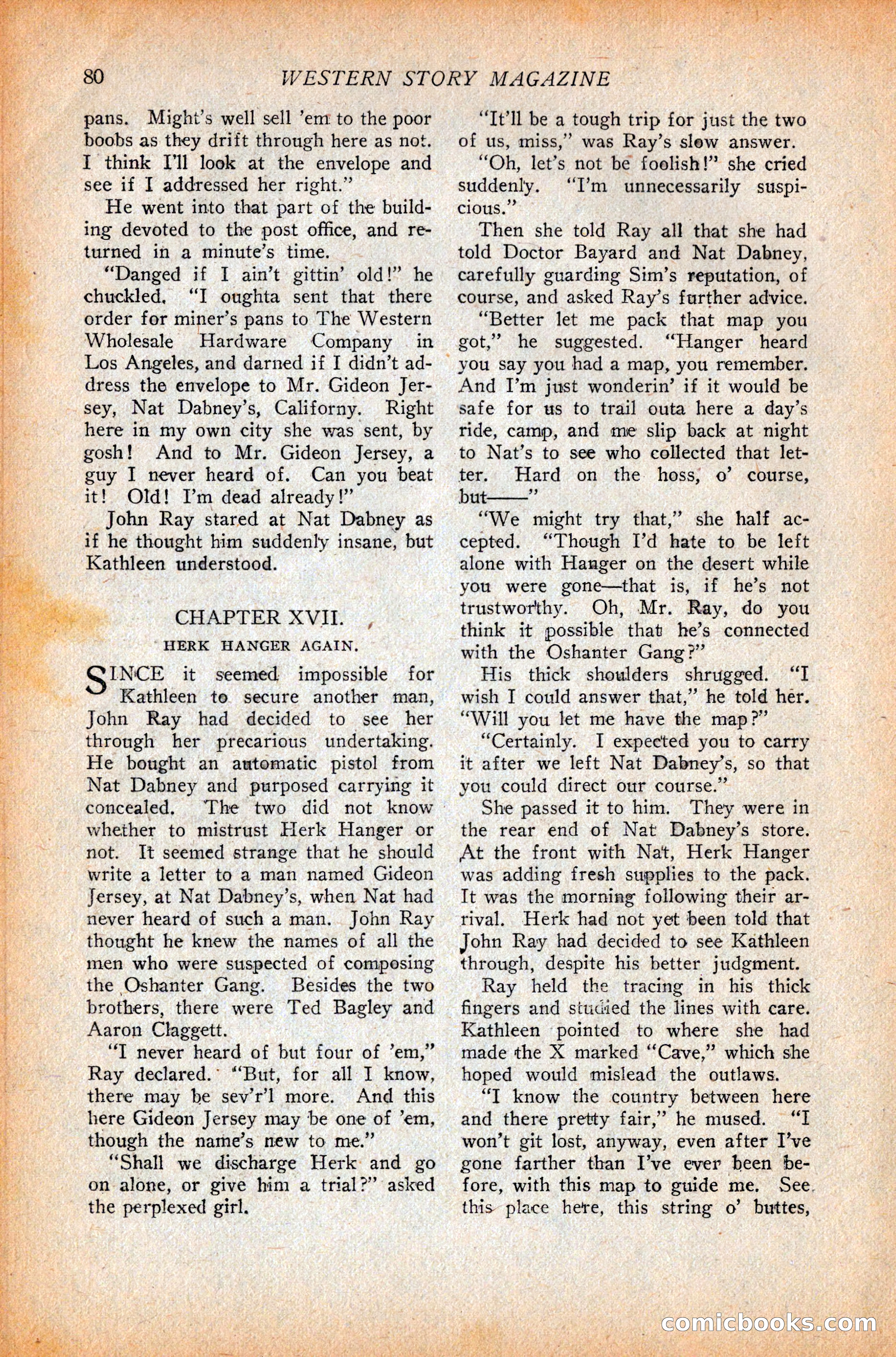 Western Story Magazine, October 9, 1926 — page 82 of 148