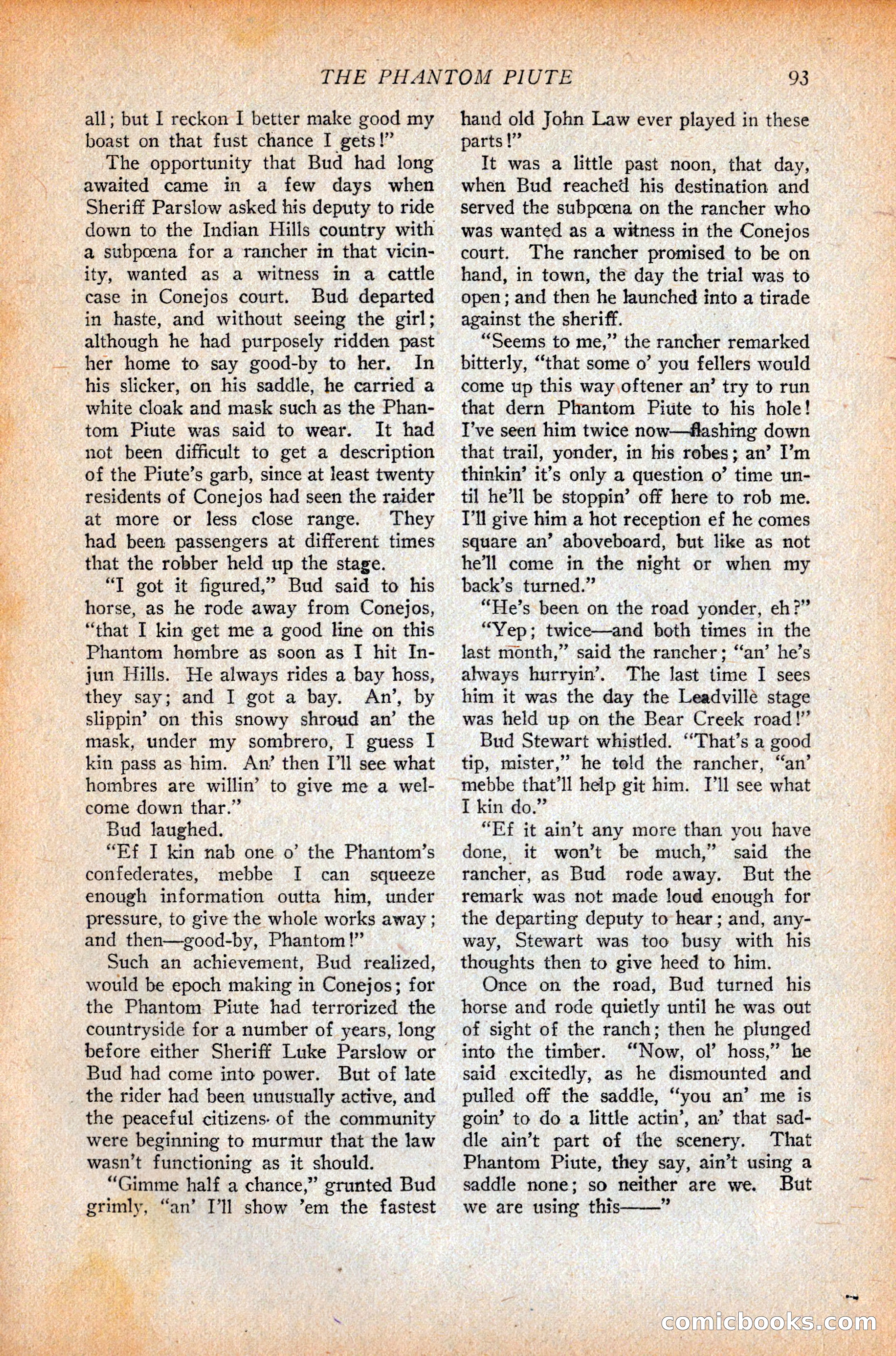 Western Story Magazine, October 9, 1926 — page 95 of 148