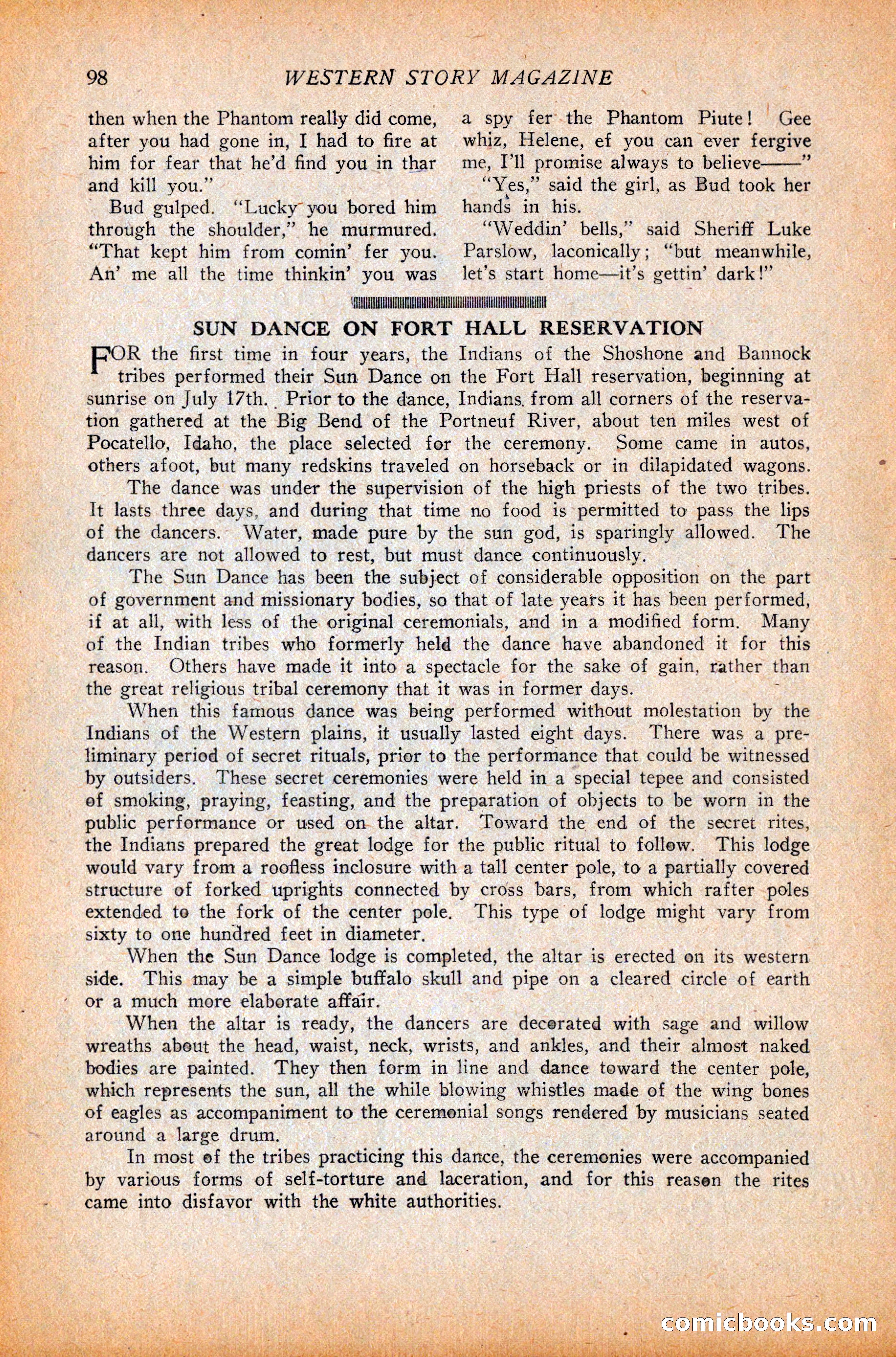 Western Story Magazine, October 9, 1926 — page 100 of 148