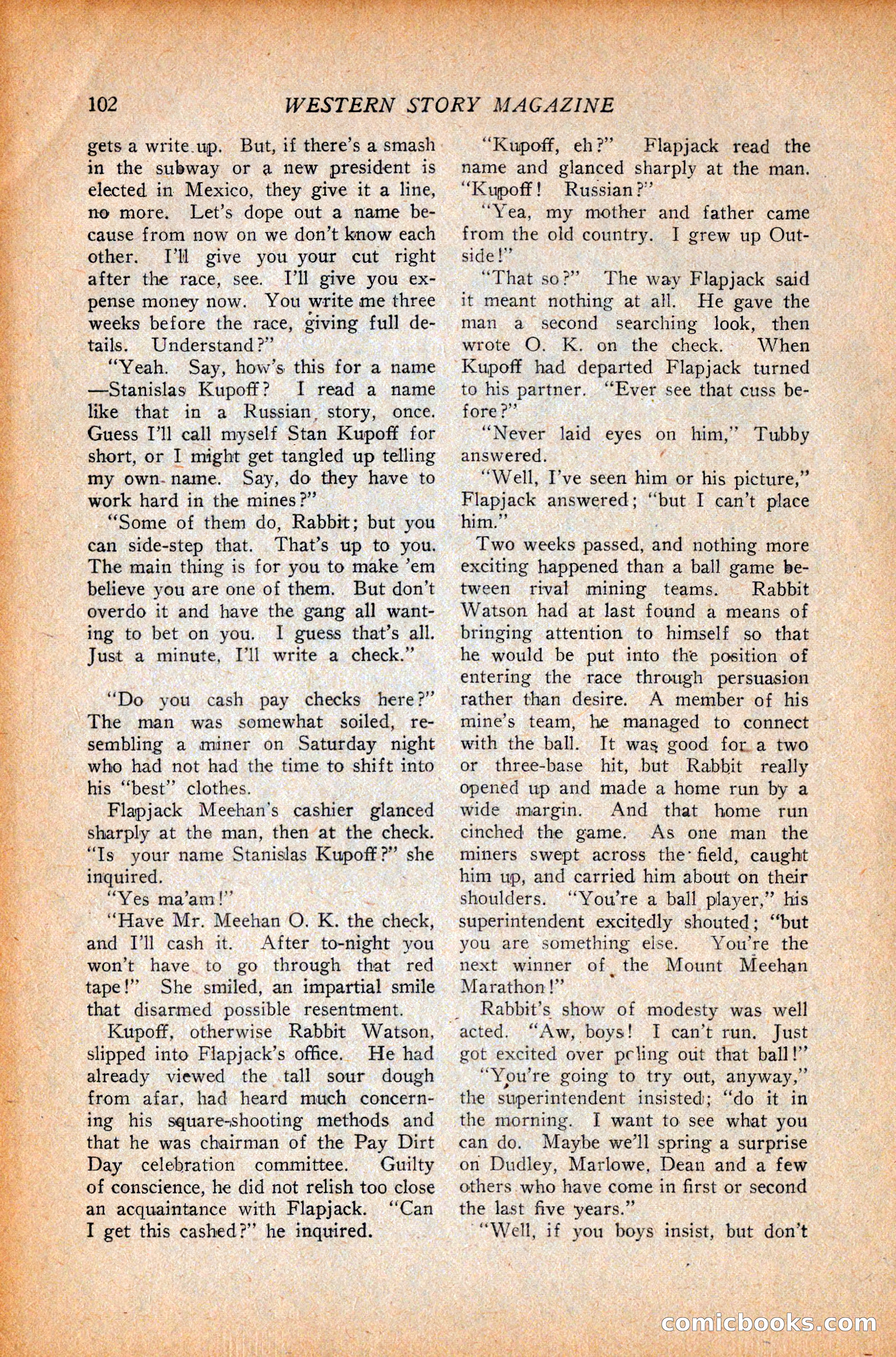 Western Story Magazine, October 9, 1926 — page 104 of 148
