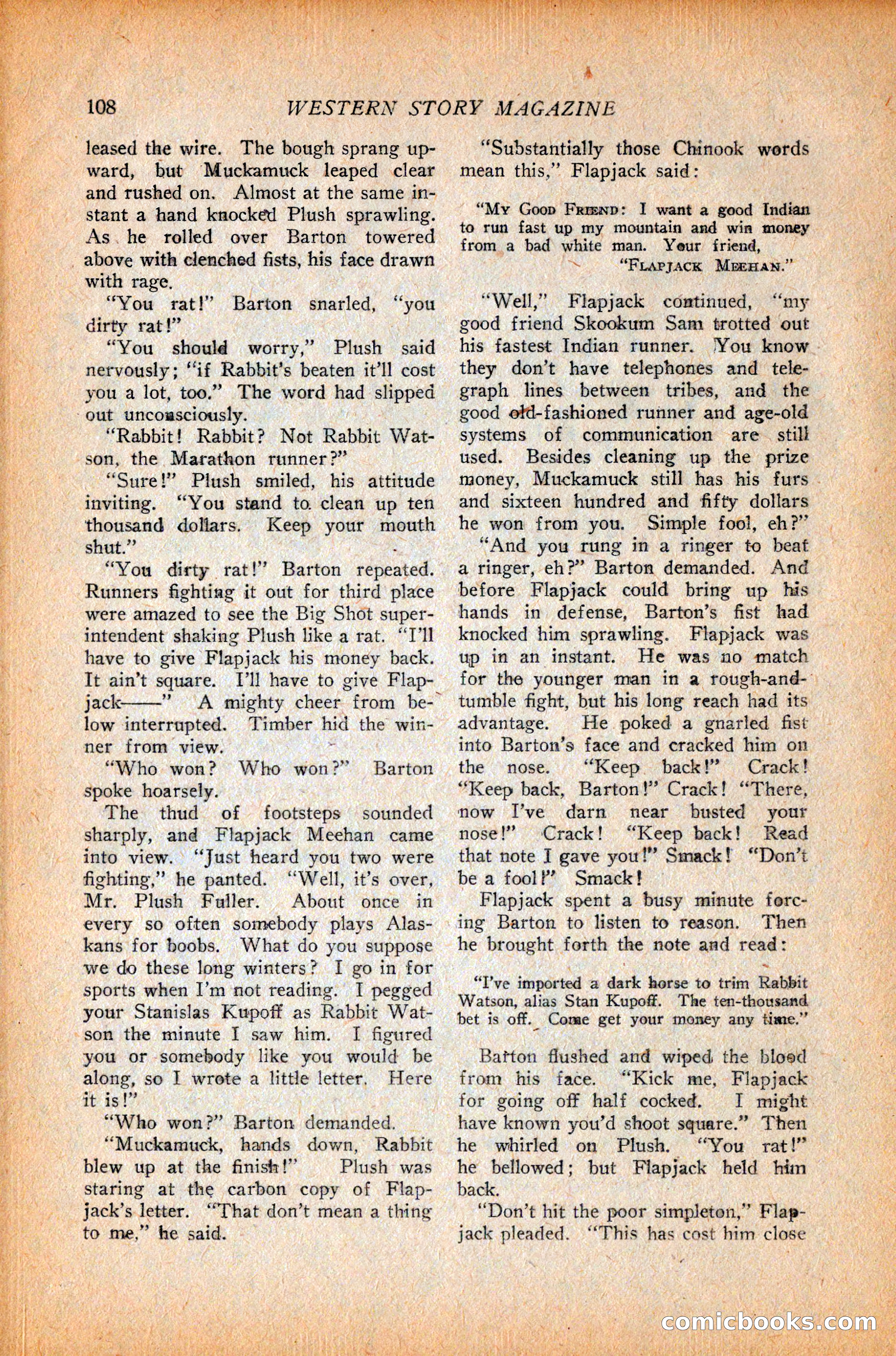 Western Story Magazine, October 9, 1926 — page 110 of 148