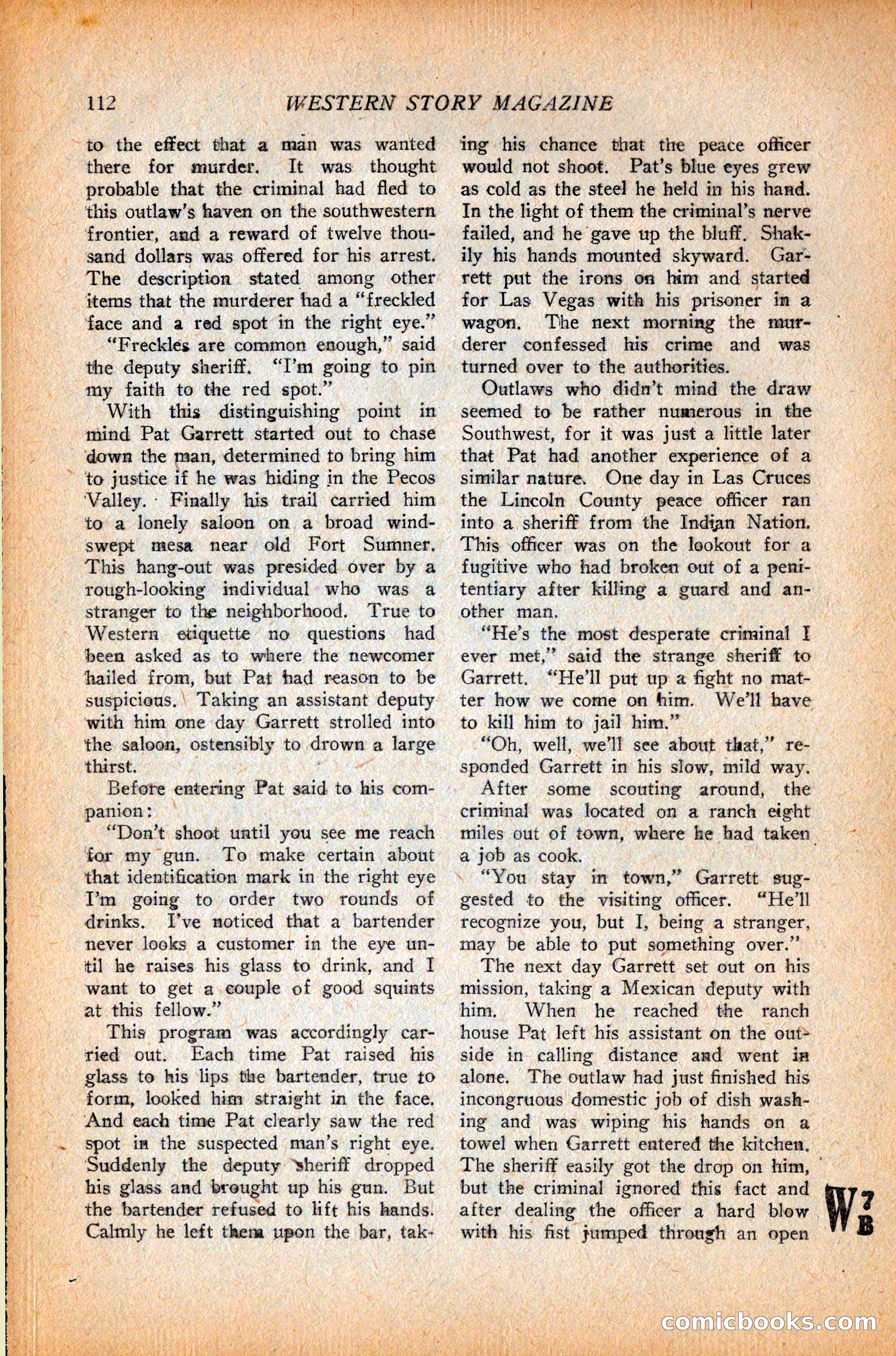 Western Story Magazine, October 9, 1926 — page 114 of 148