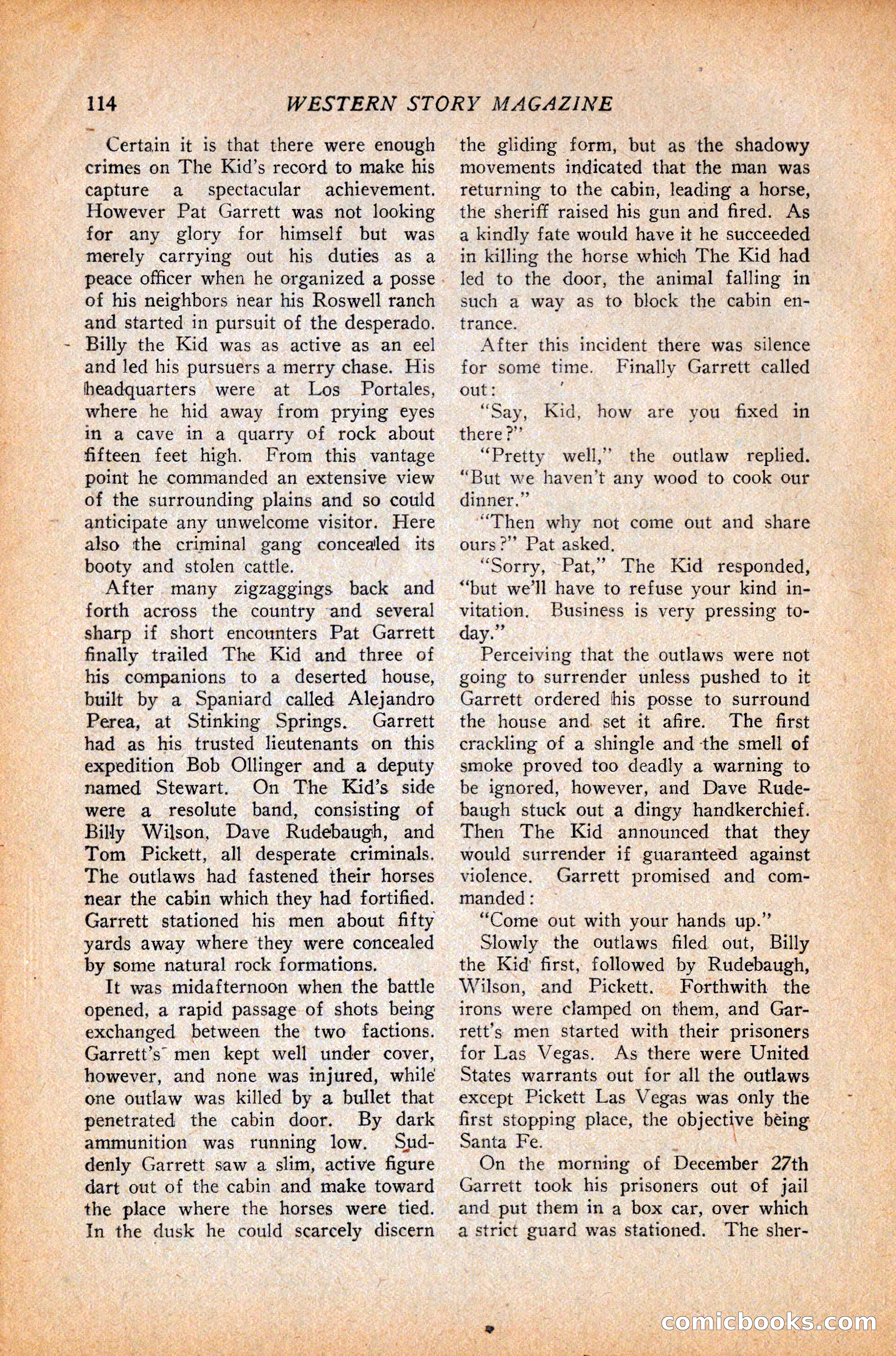 Western Story Magazine, October 9, 1926 — page 116 of 148