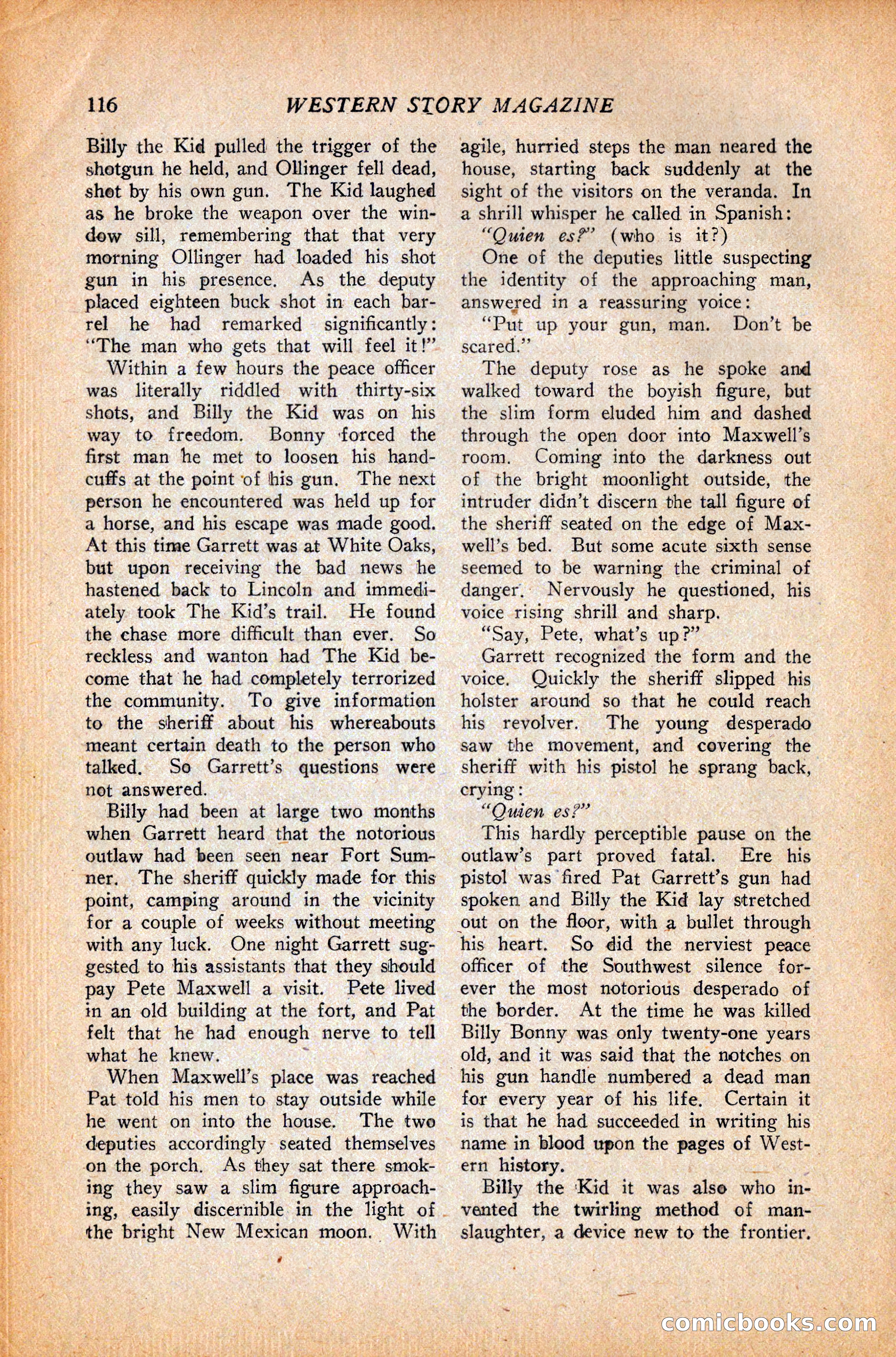 Western Story Magazine, October 9, 1926 — page 118 of 148