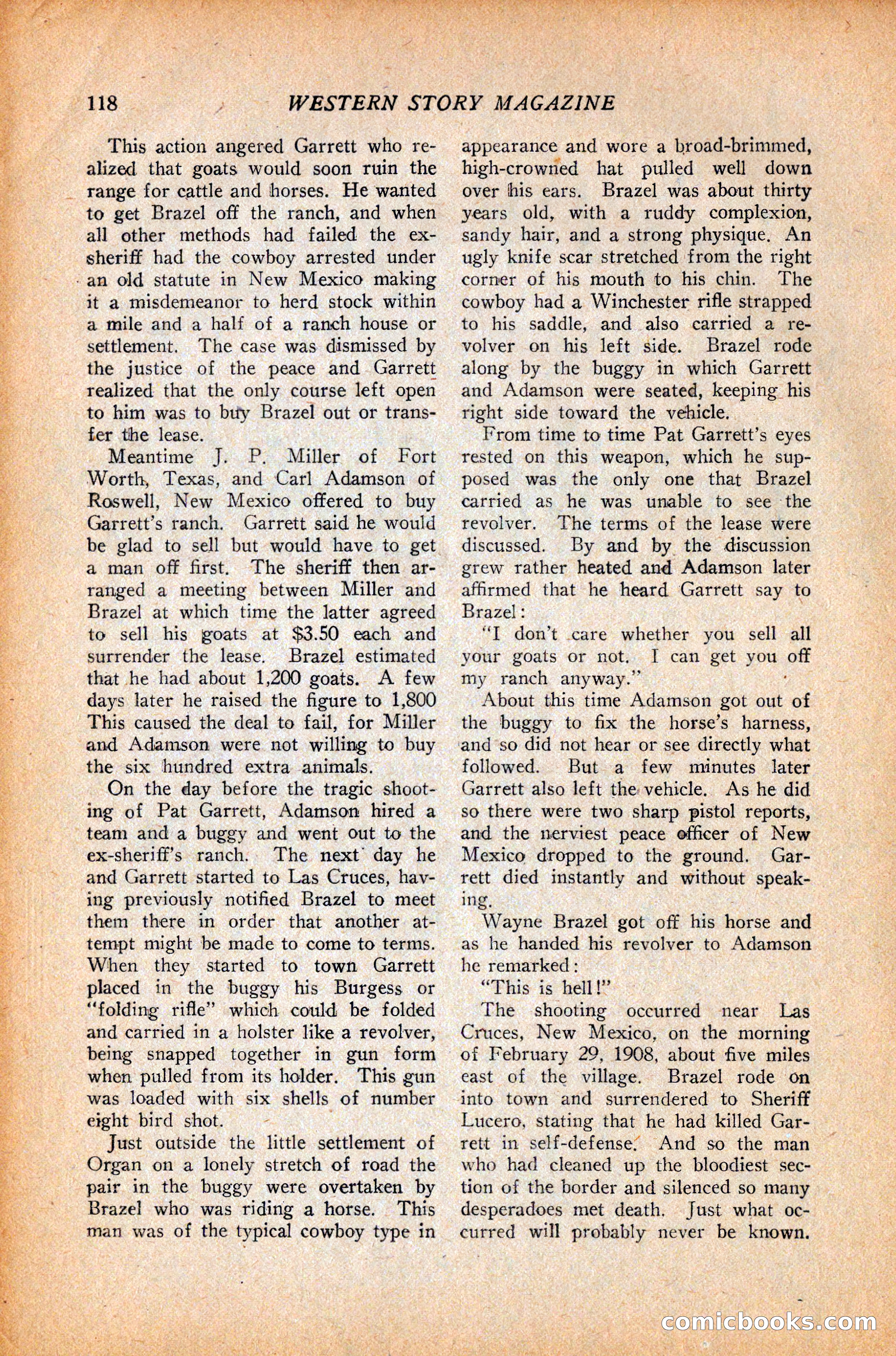 Western Story Magazine, October 9, 1926 — page 120 of 148