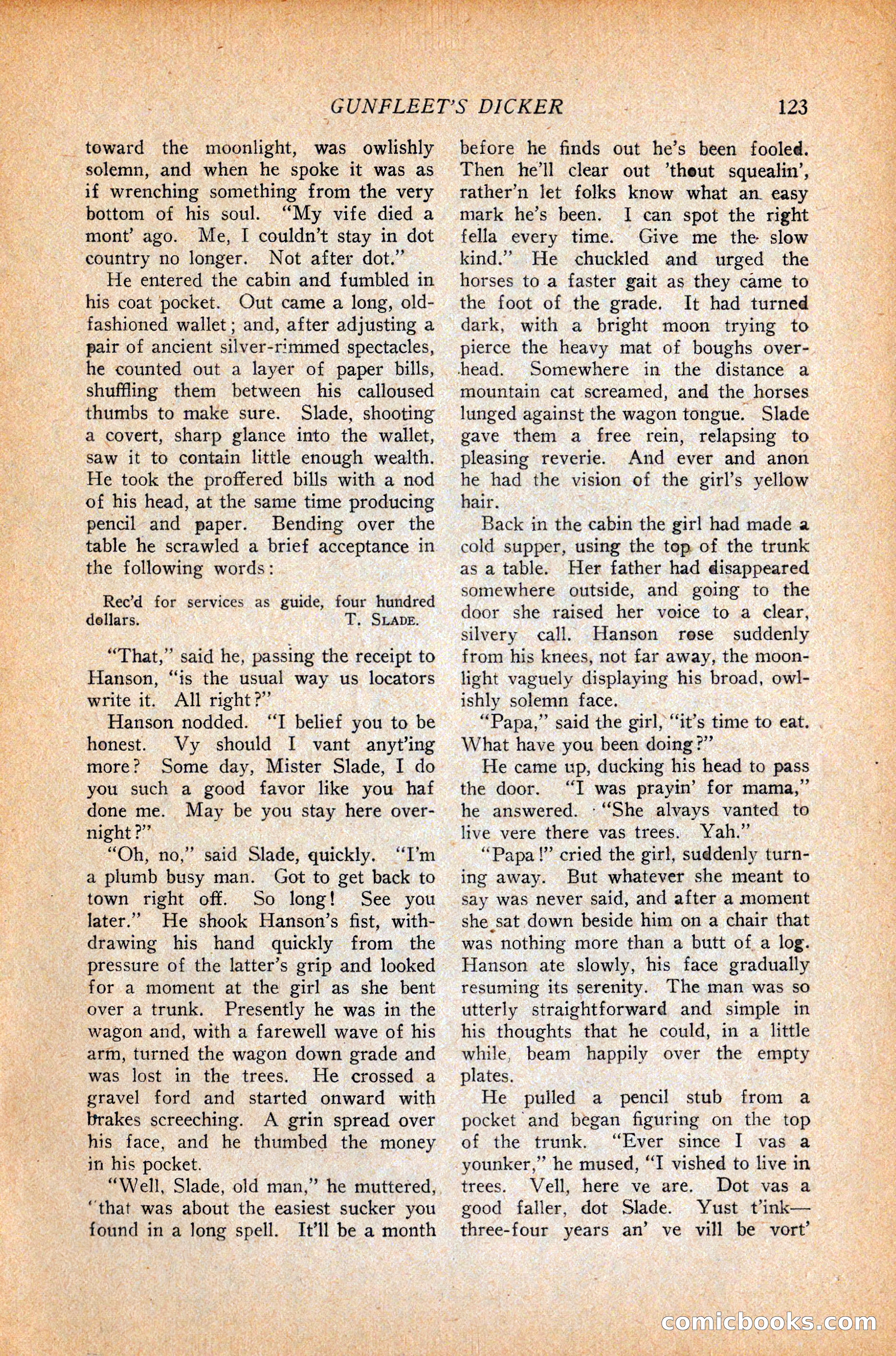 Western Story Magazine, October 9, 1926 — page 125 of 148
