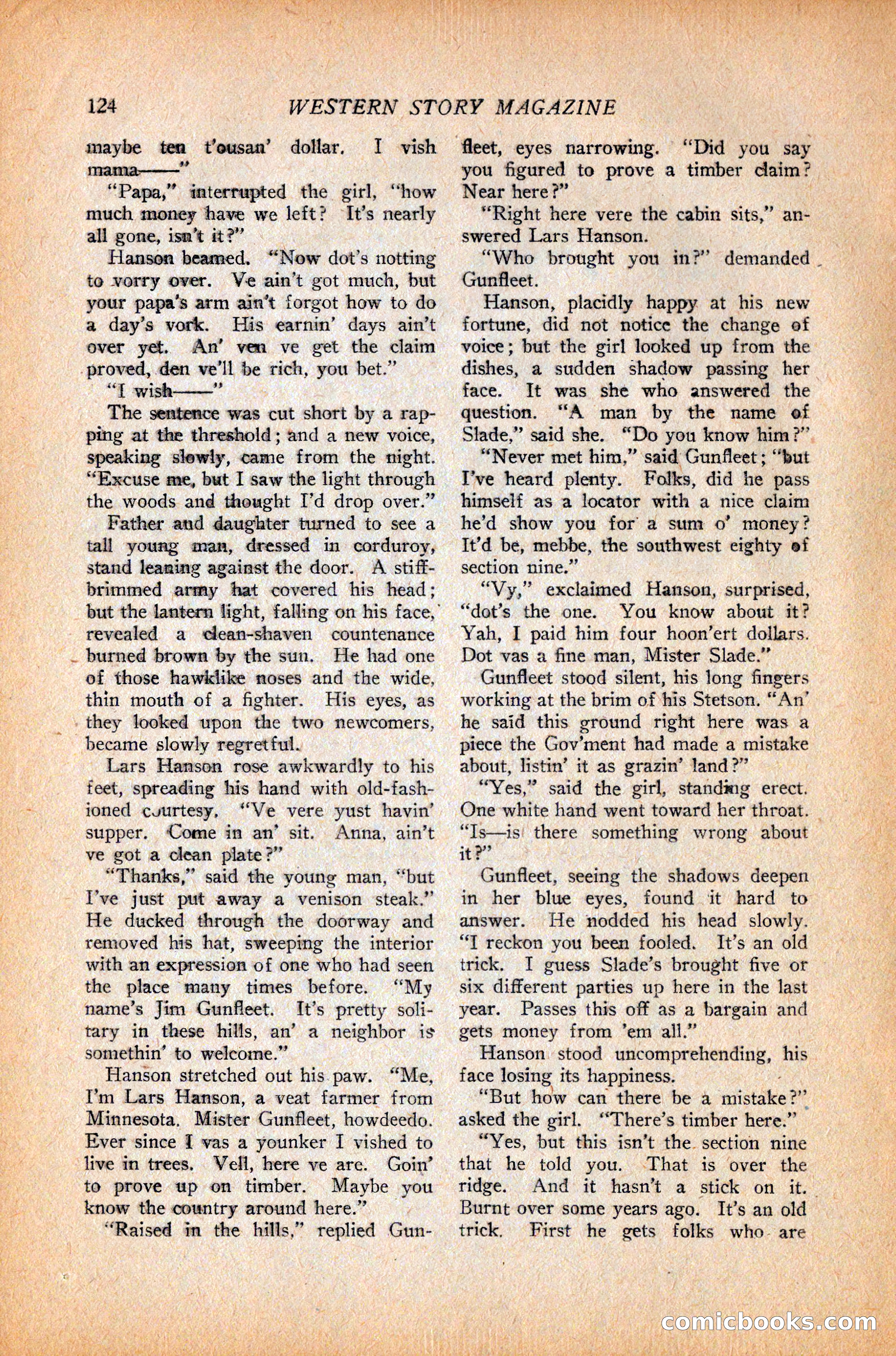 Western Story Magazine, October 9, 1926 — page 126 of 148