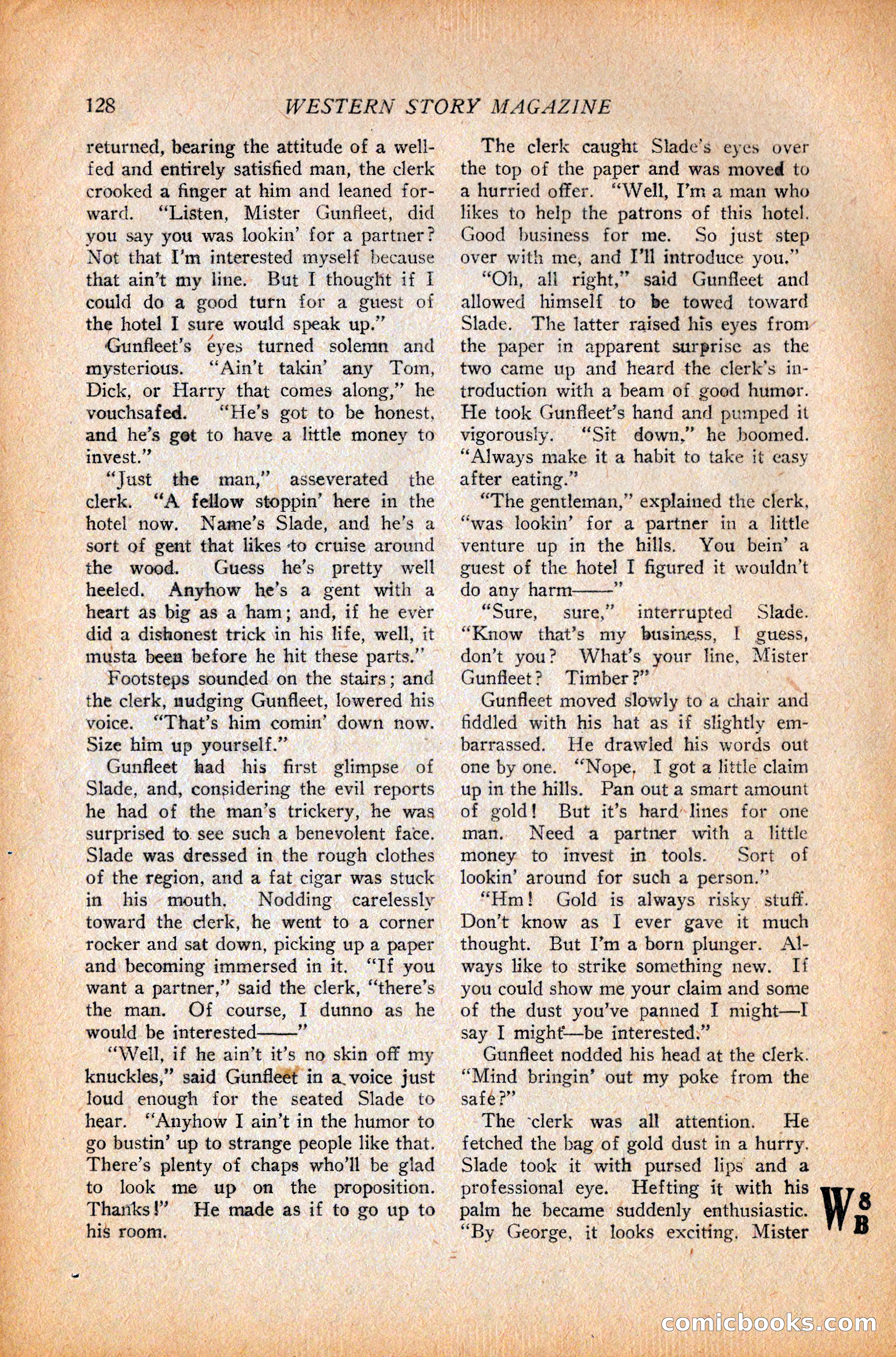 Western Story Magazine, October 9, 1926 — page 130 of 148