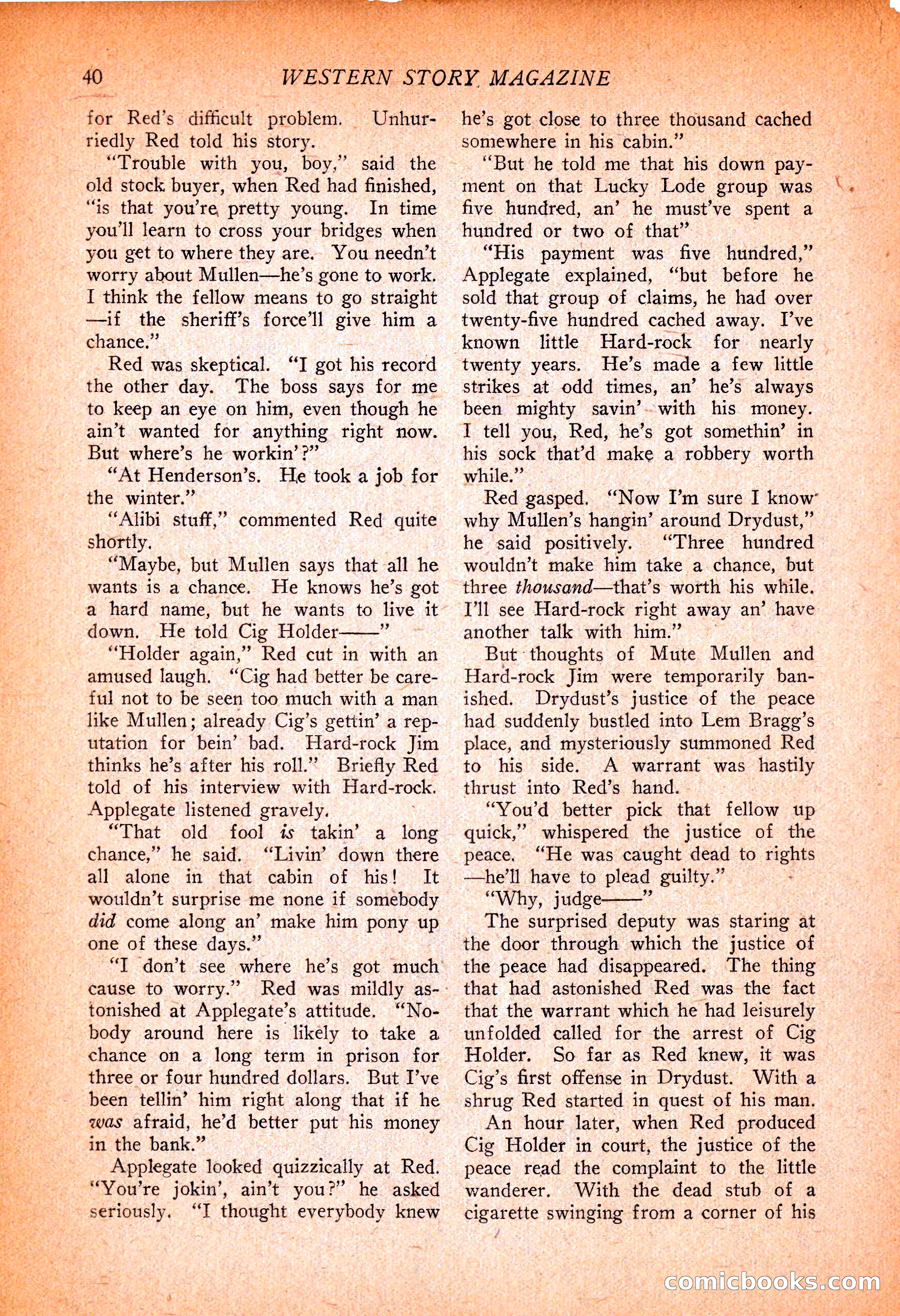 Western Story Magazine, November 13, 1926 — page 42 of 149