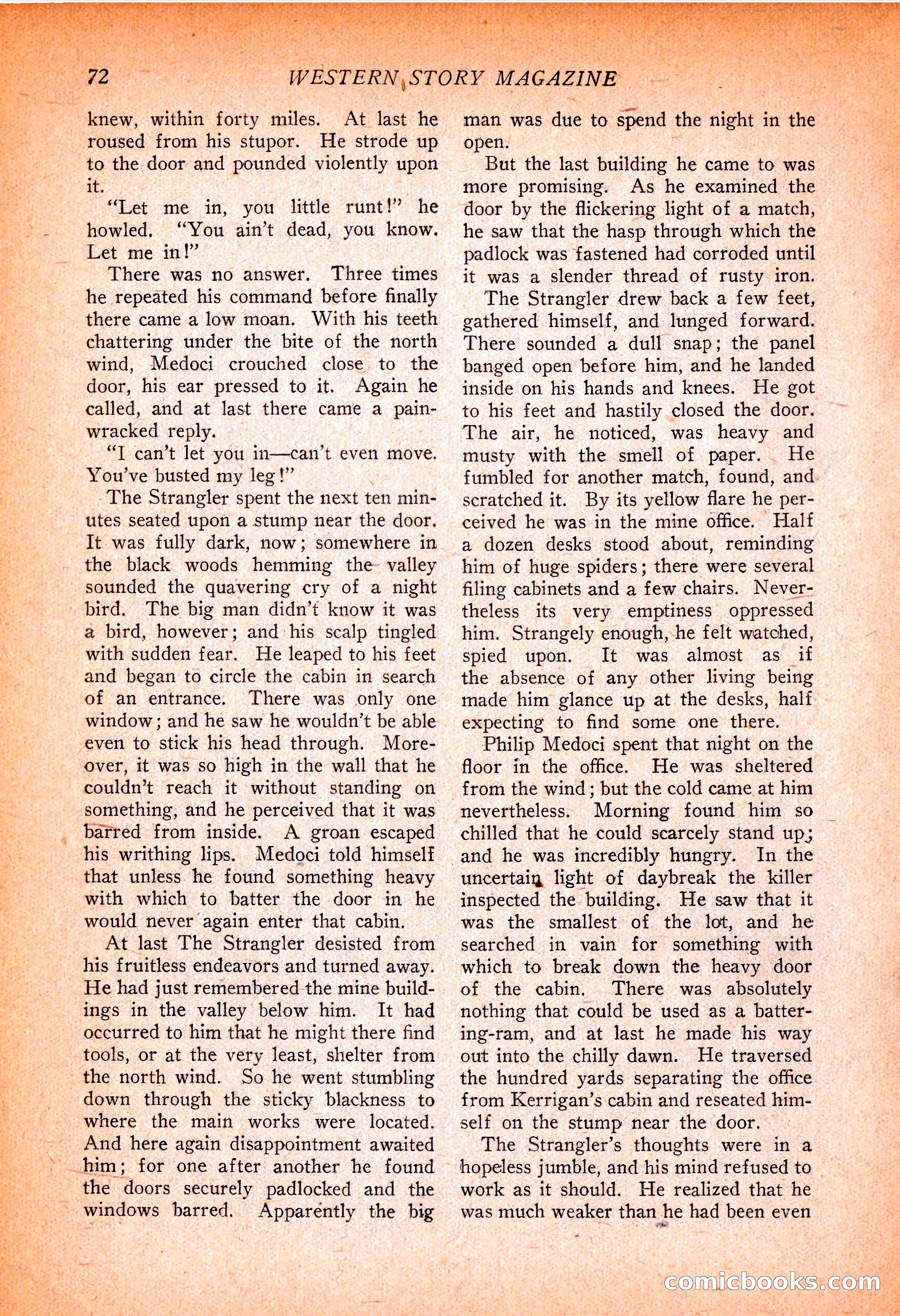 Western Story Magazine, November 13, 1926 — page 74 of 149