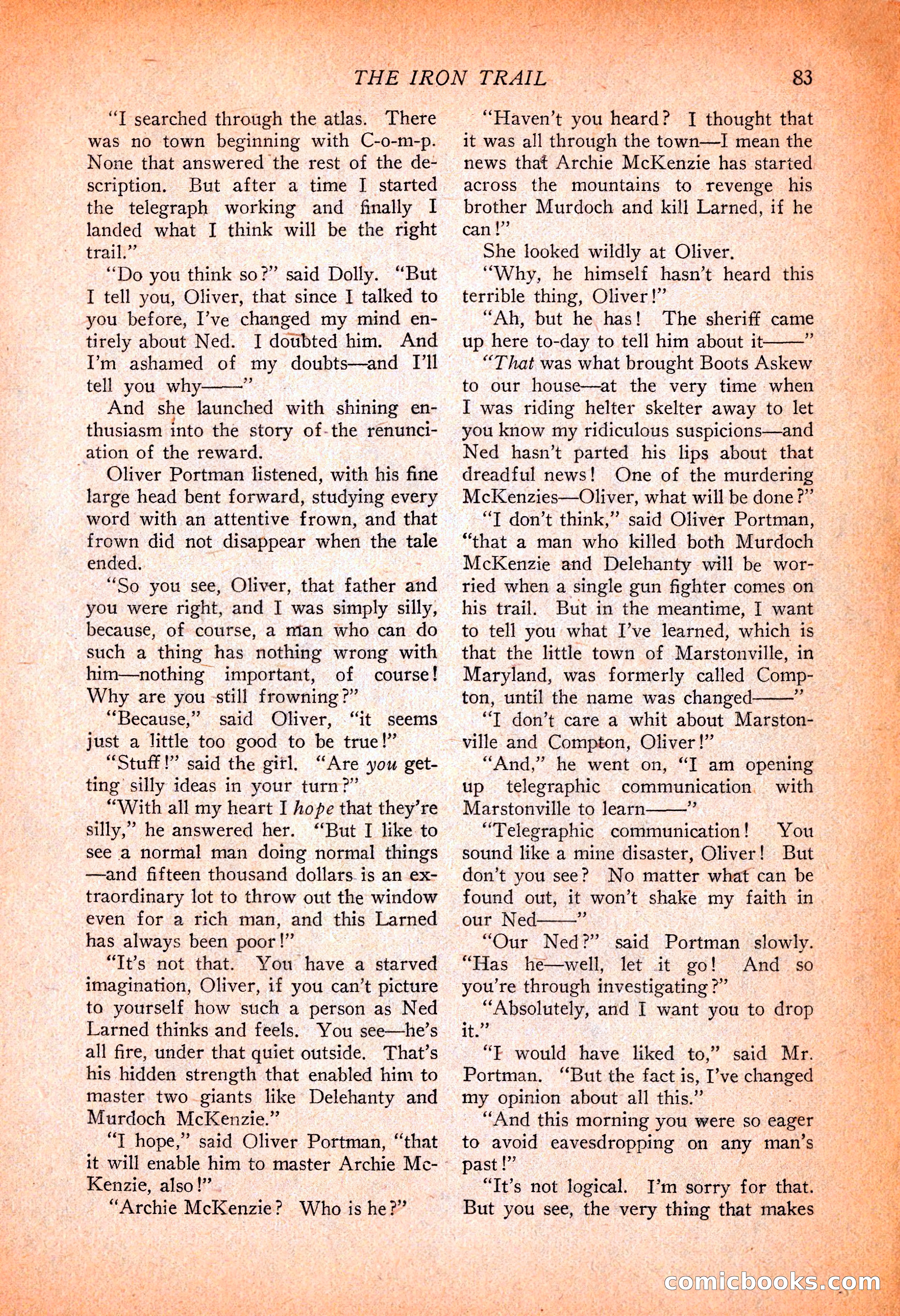 Western Story Magazine, November 13, 1926 — page 85 of 149