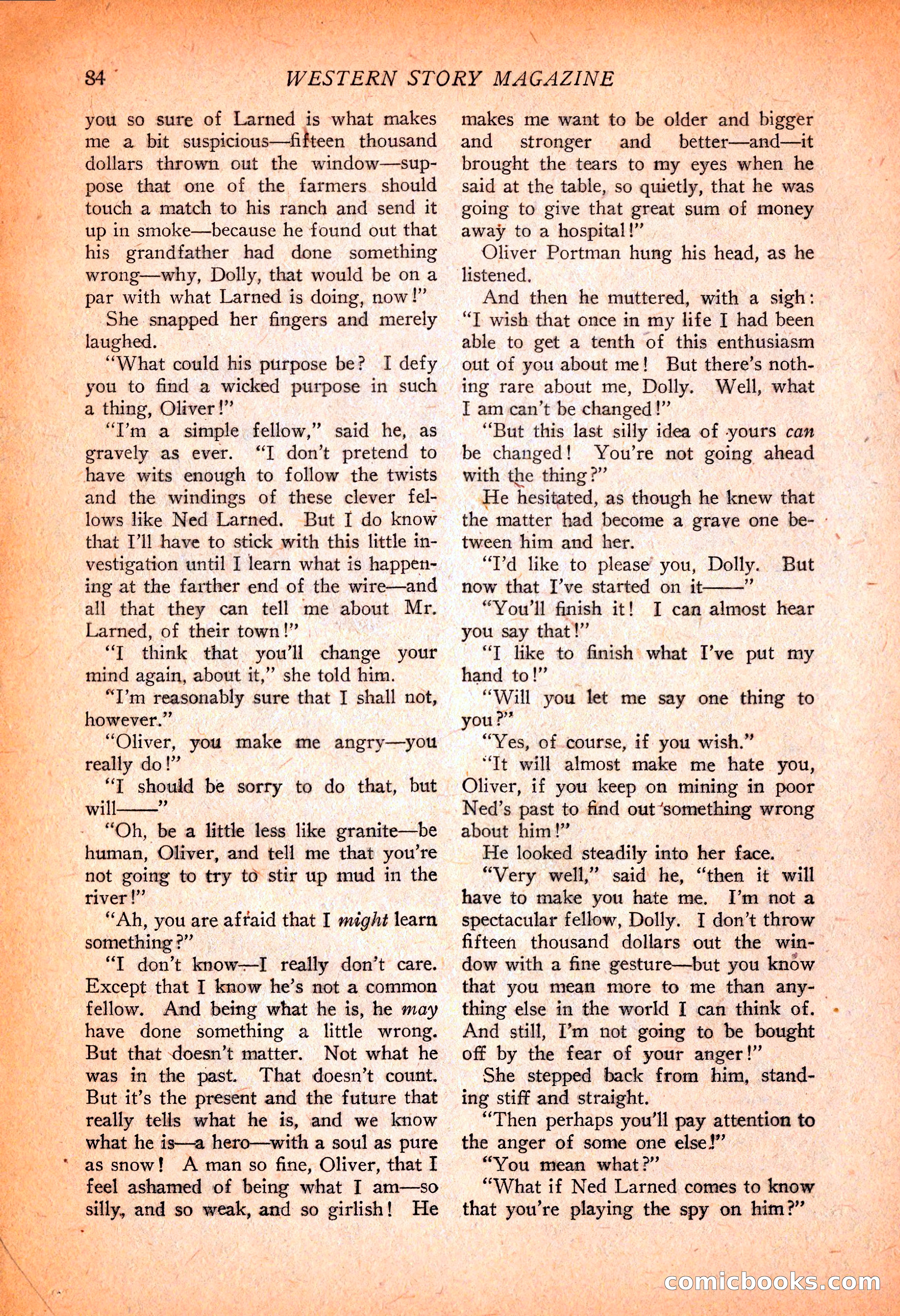Western Story Magazine, November 13, 1926 — page 86 of 149