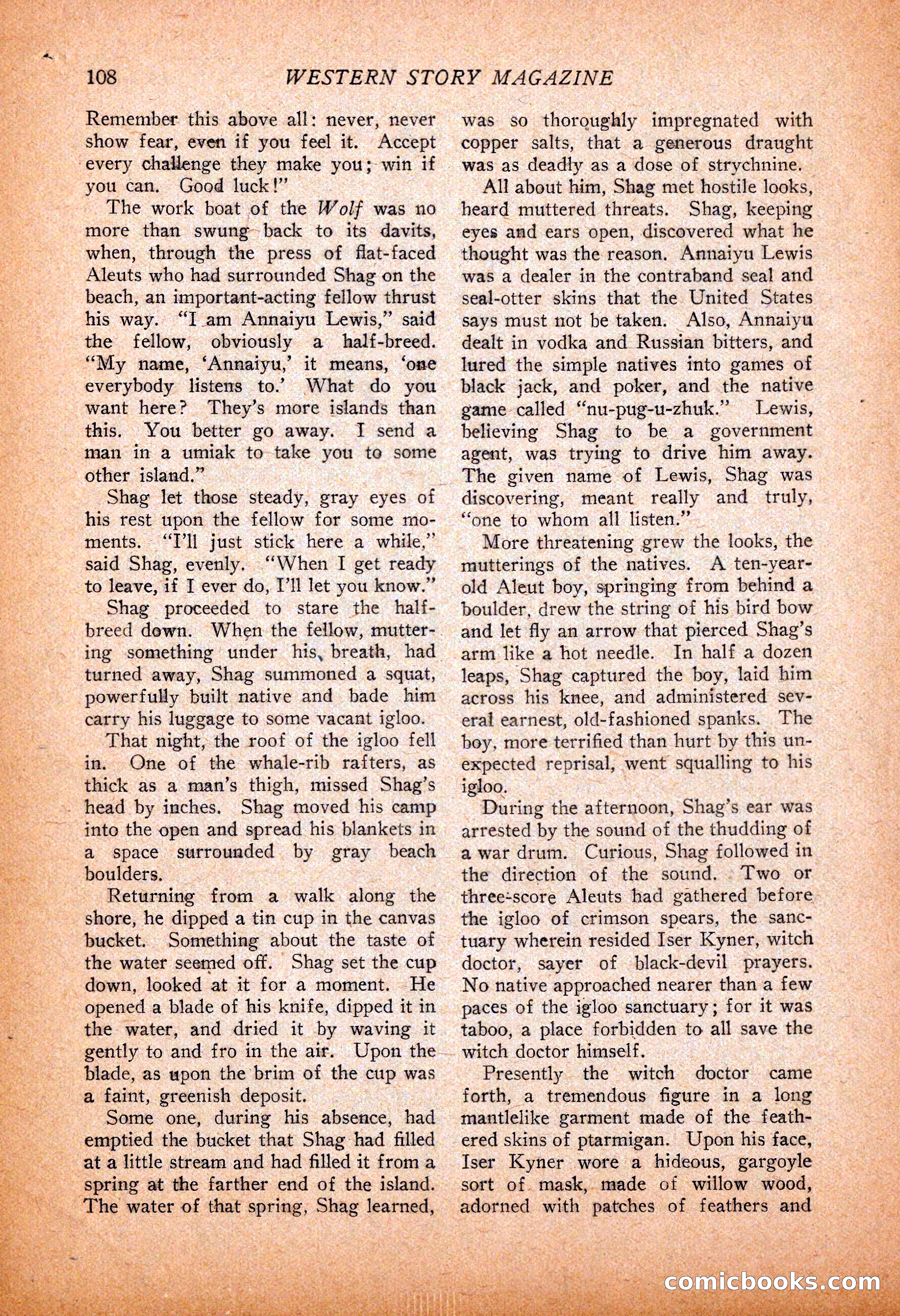 Western Story Magazine, November 13, 1926 — page 110 of 149
