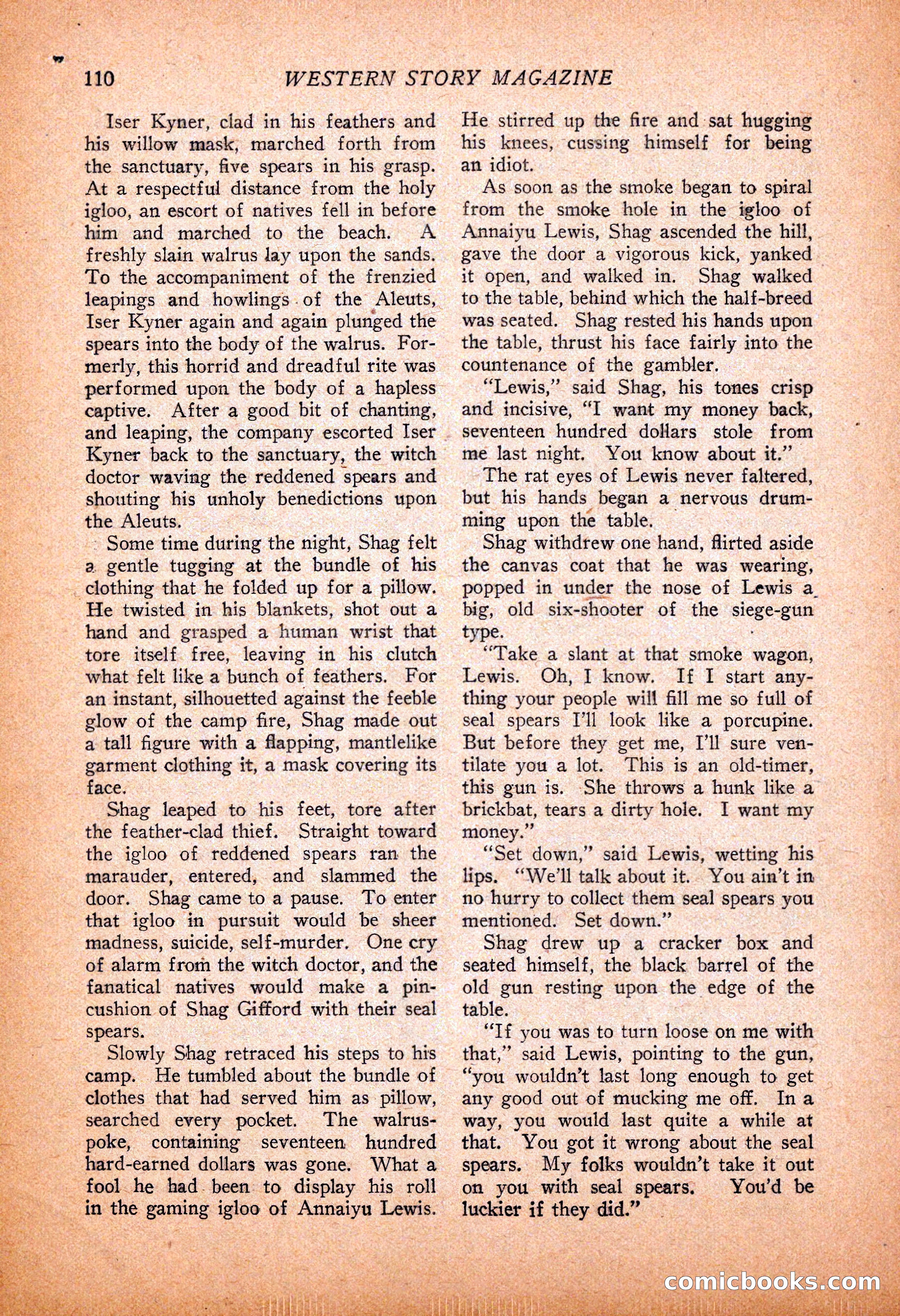 Western Story Magazine, November 13, 1926 — page 112 of 149