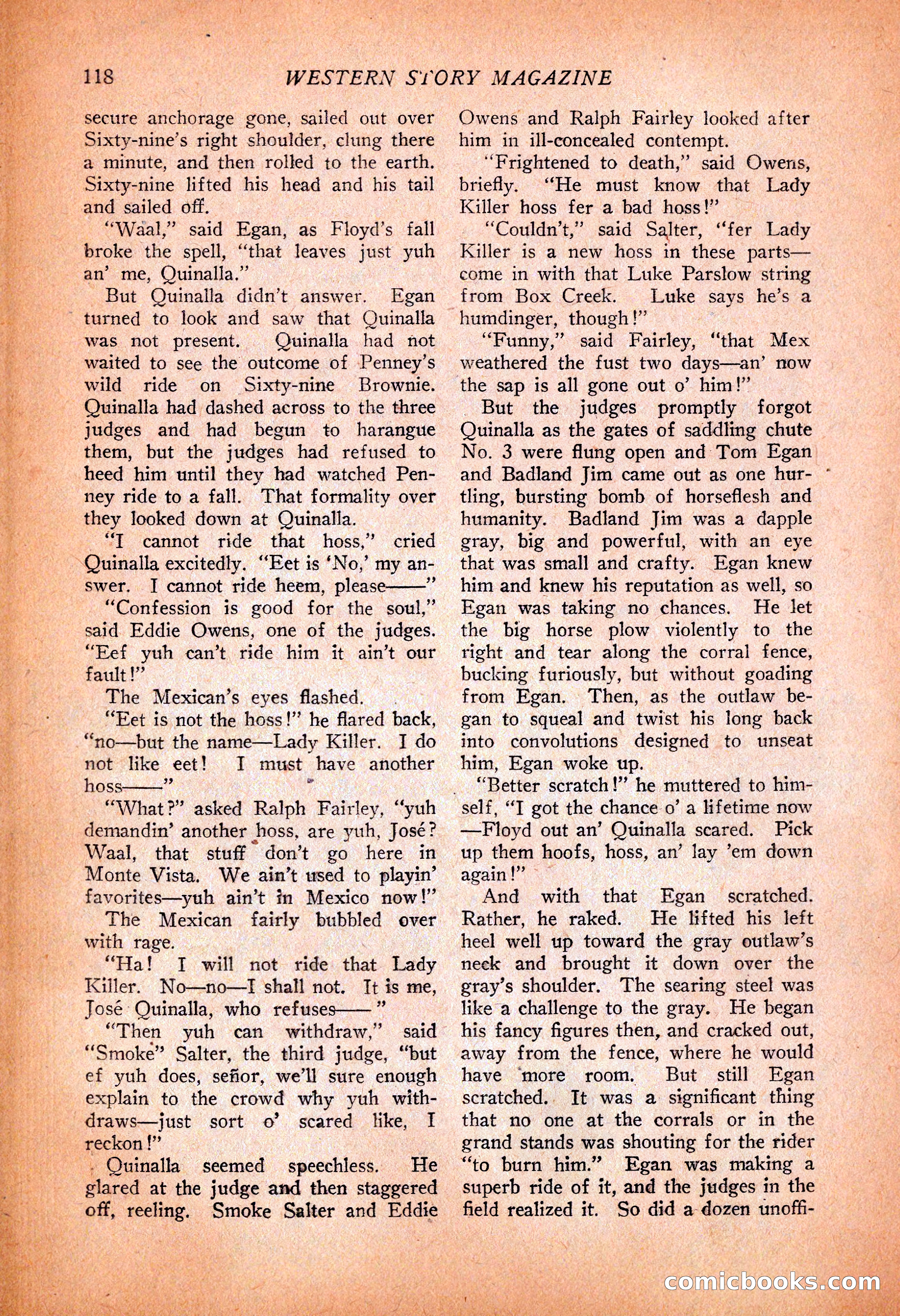 Western Story Magazine, November 13, 1926 — page 120 of 149