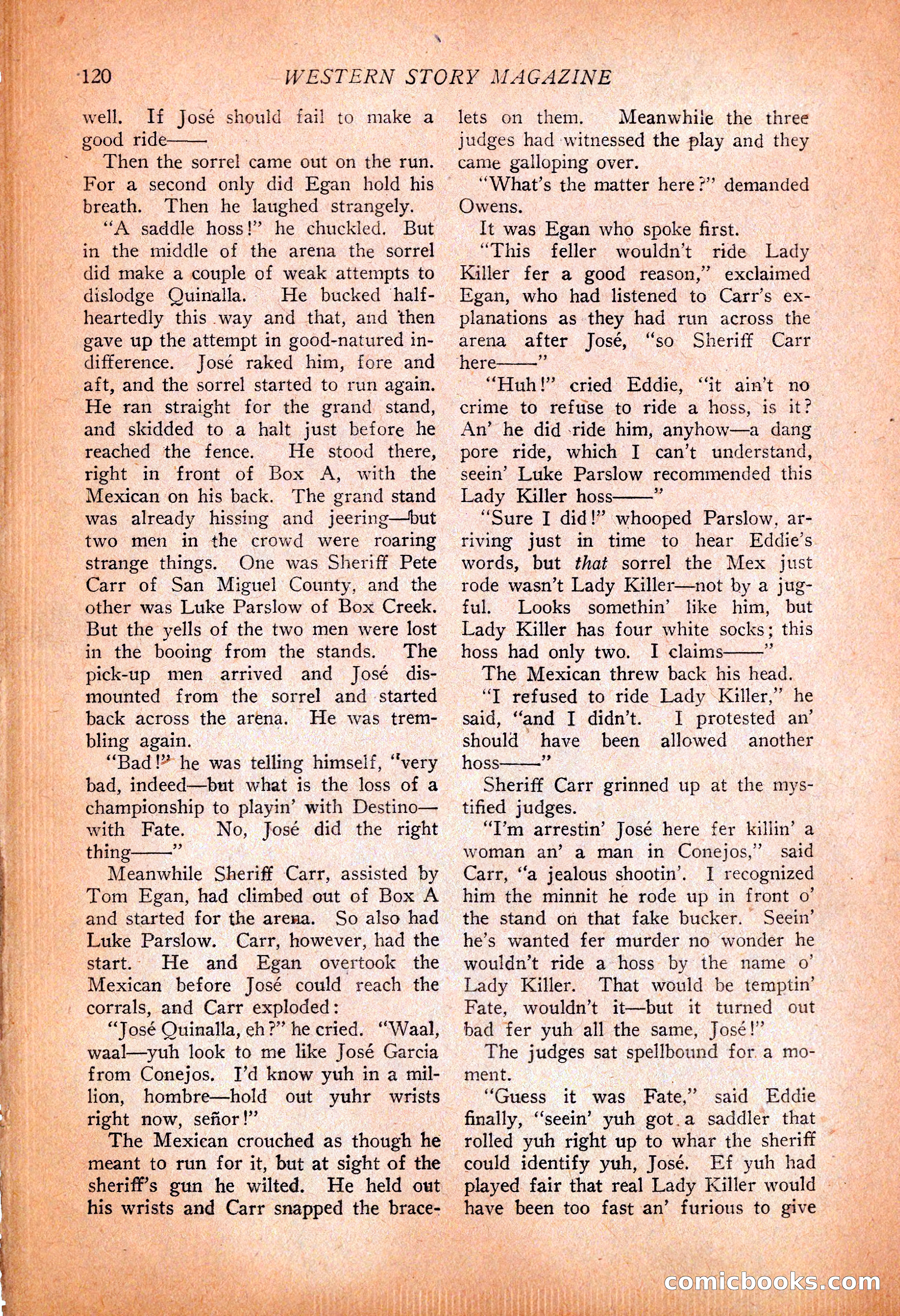Western Story Magazine, November 13, 1926 — page 122 of 149