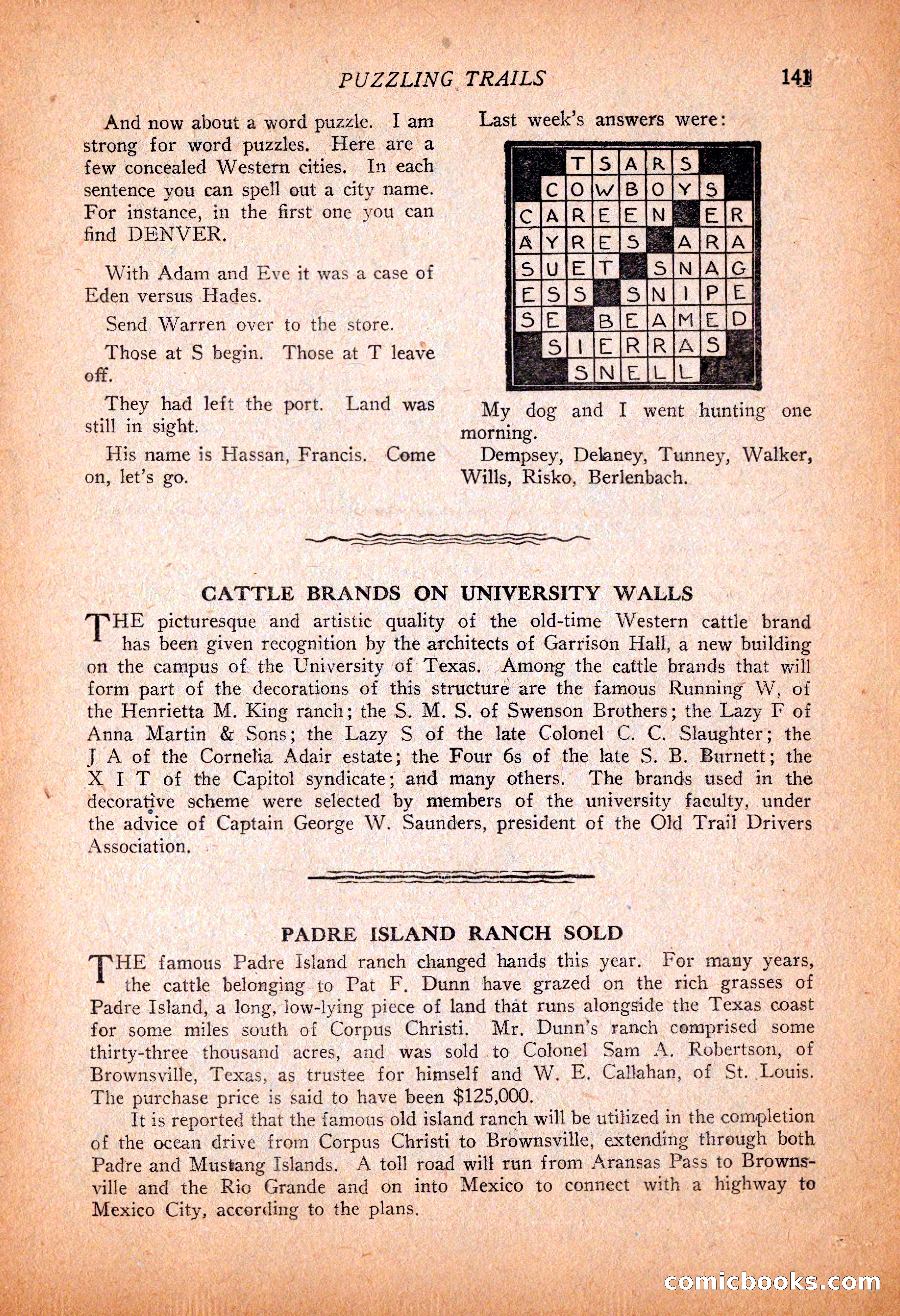 Western Story Magazine, November 13, 1926 — page 143 of 149