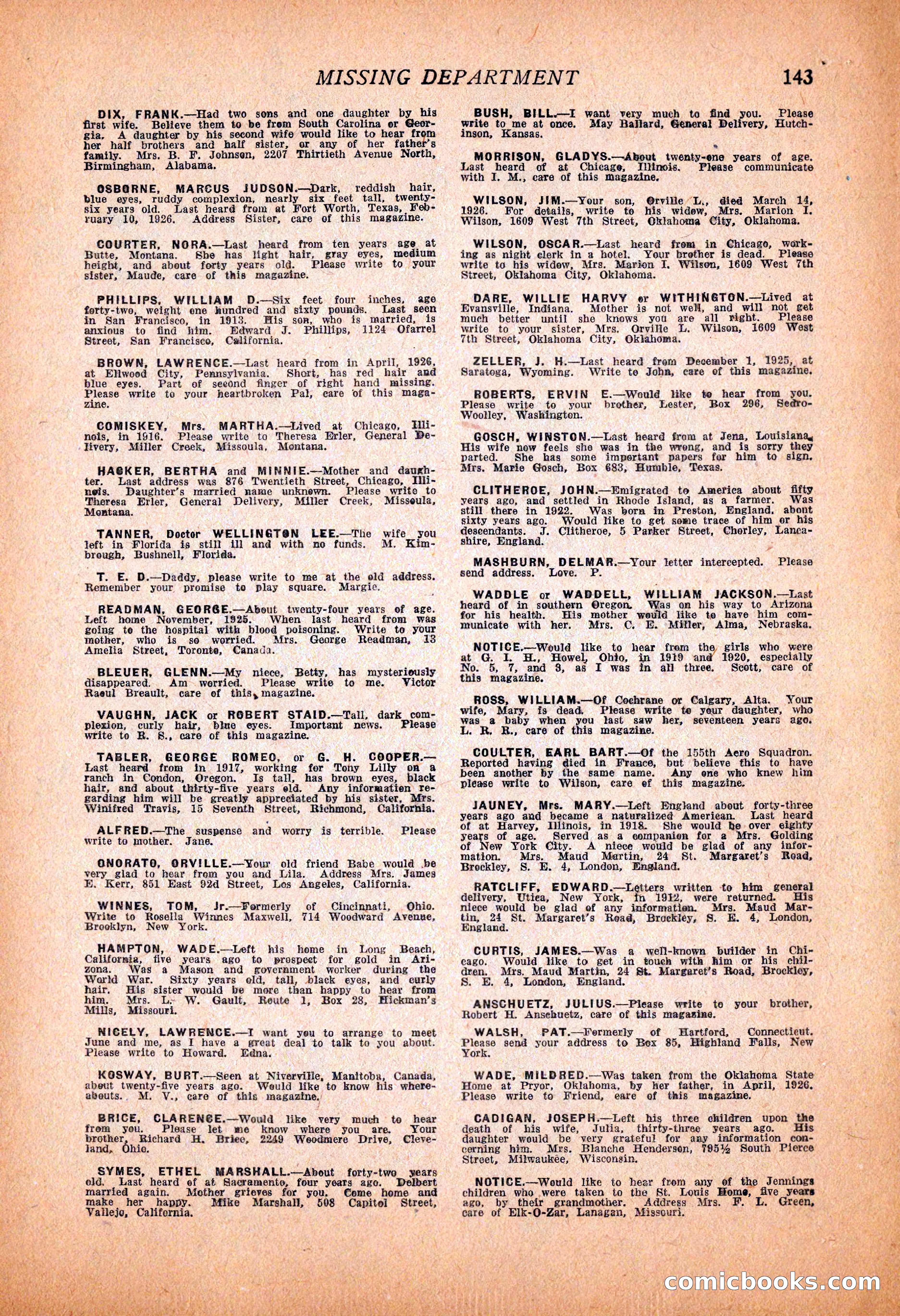 Western Story Magazine, November 13, 1926 — page 145 of 149