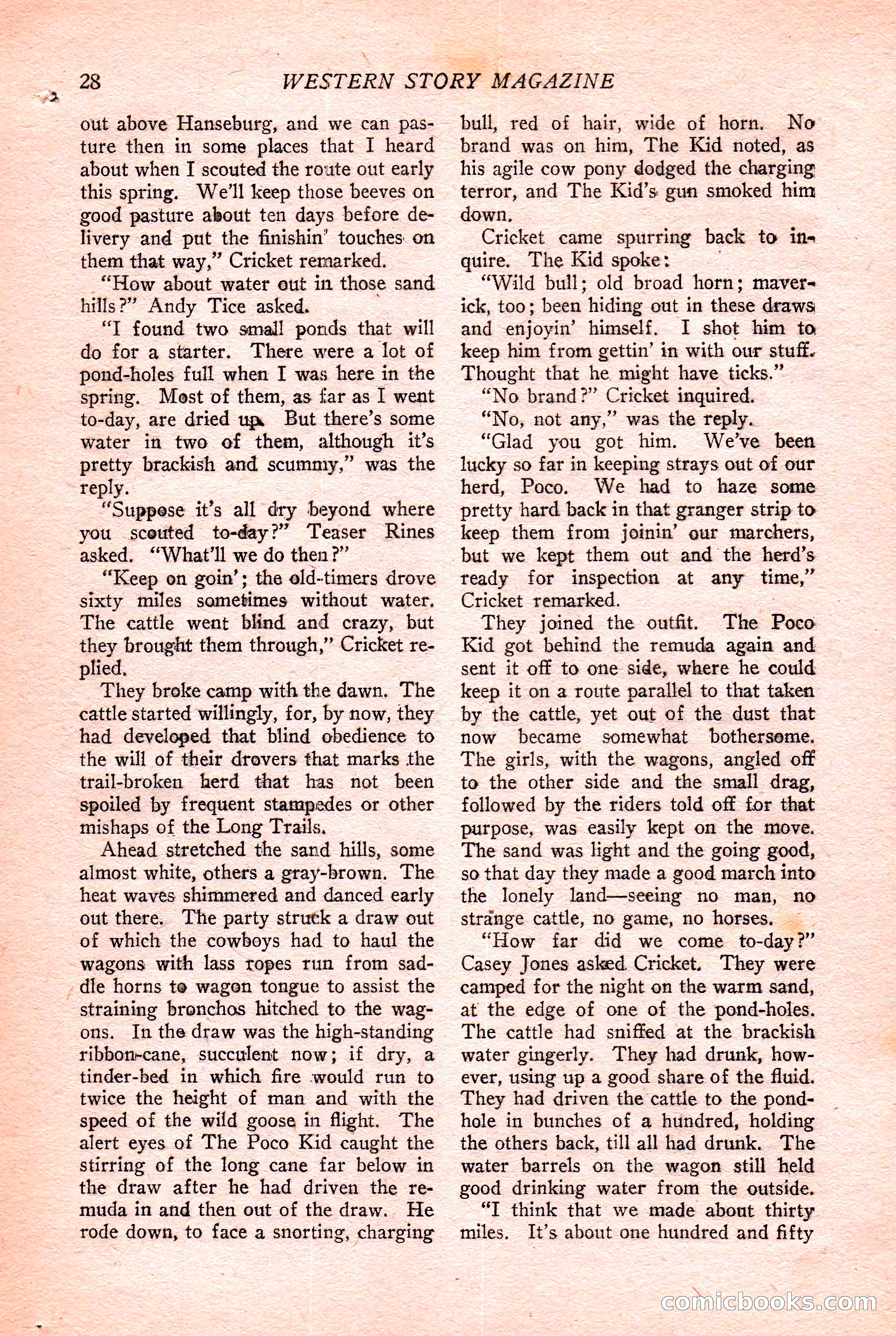 Western Story Magazine Cover — page 30 of 148