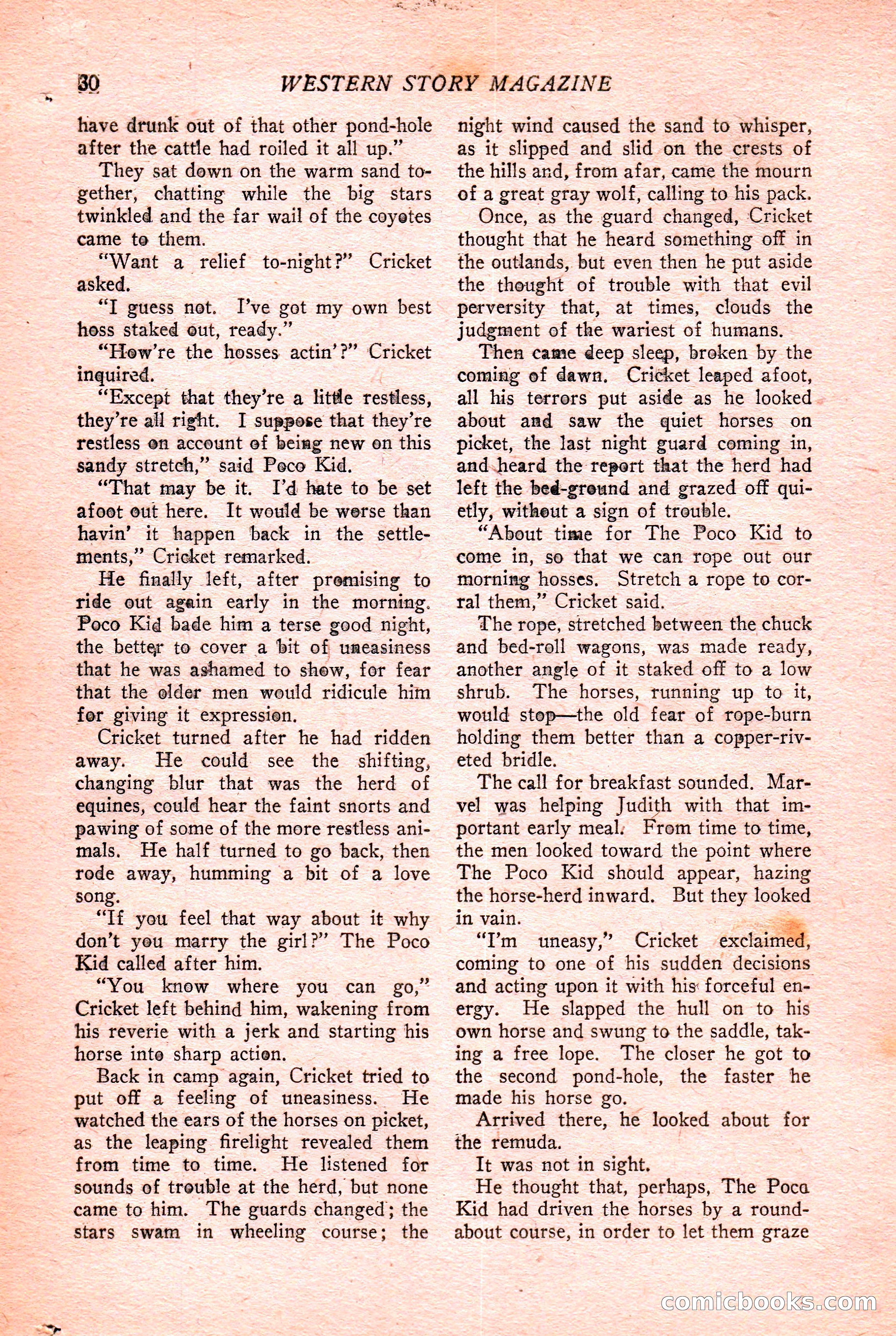 Western Story Magazine Cover — page 32 of 148