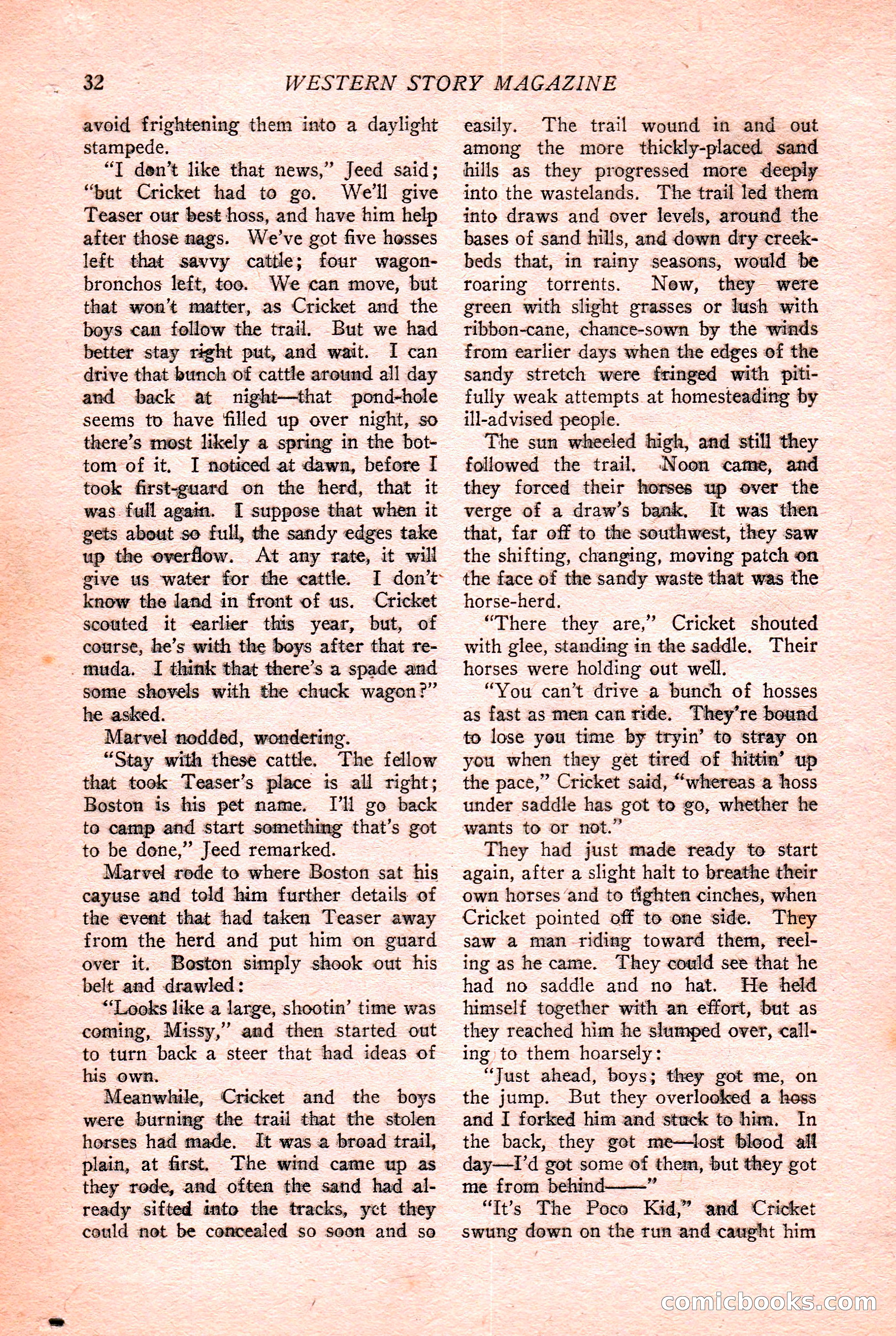 Western Story Magazine Cover — page 34 of 148